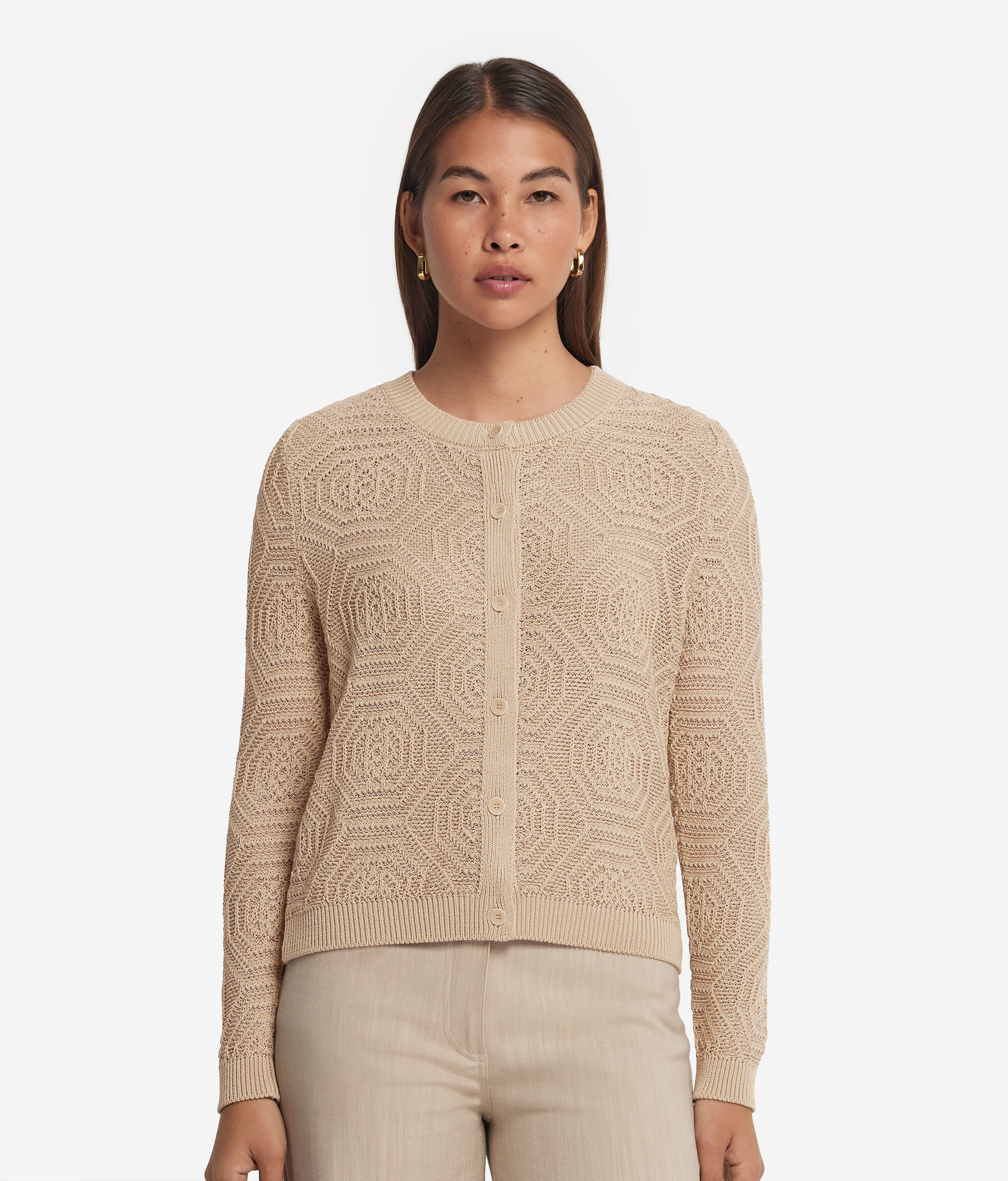 Cardigan mit geometrischem Design