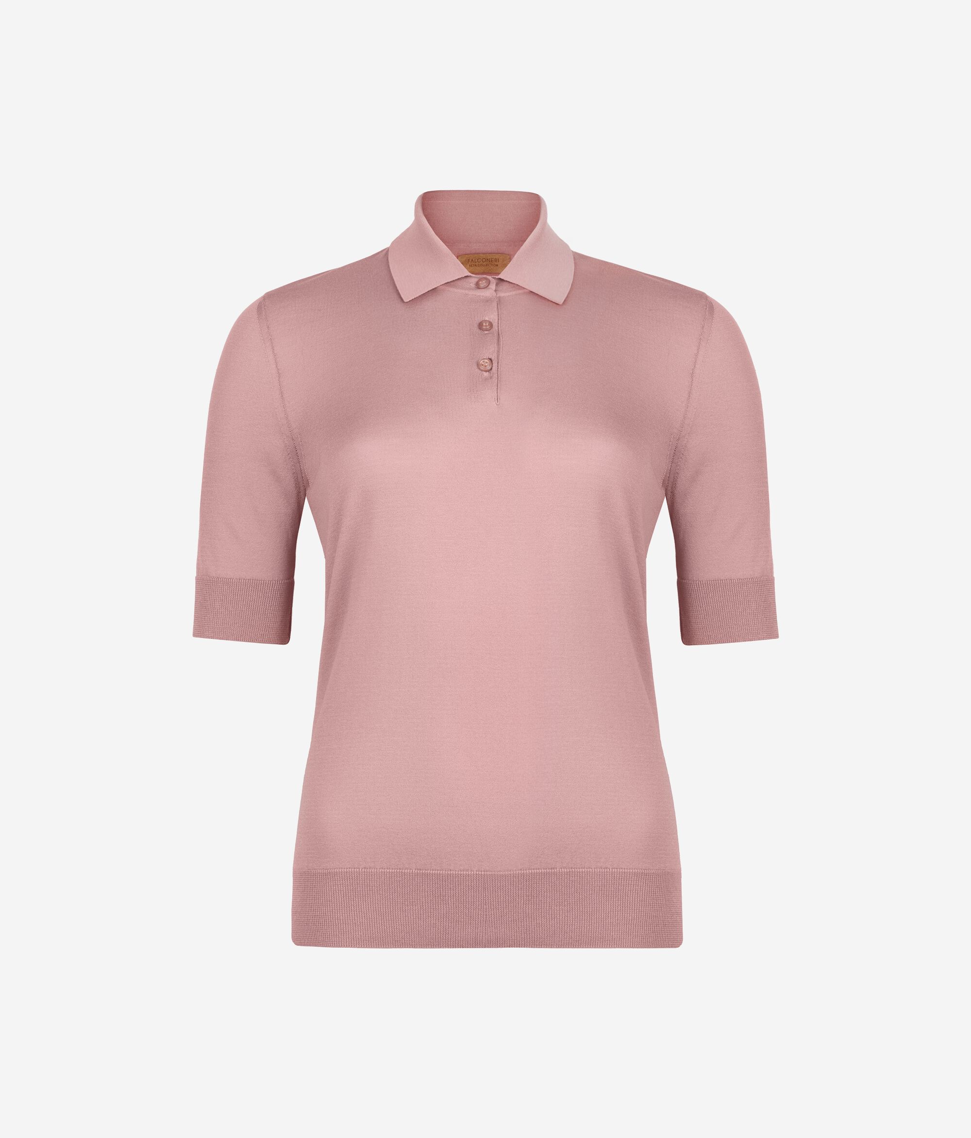 Polo en soie et coton