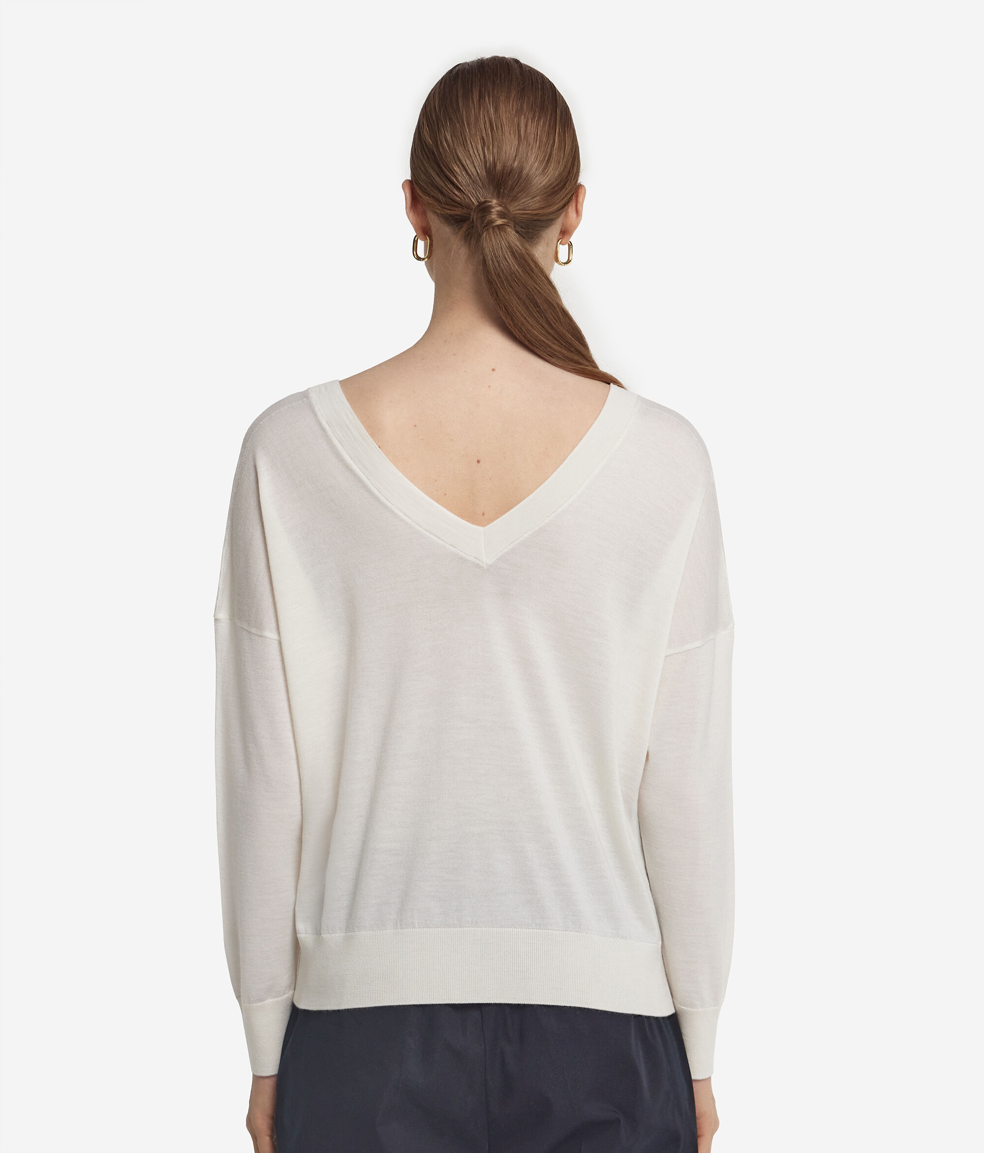 Pullover mit doppeltem V-Ausschnitt aus Kaschmir Ultrafine