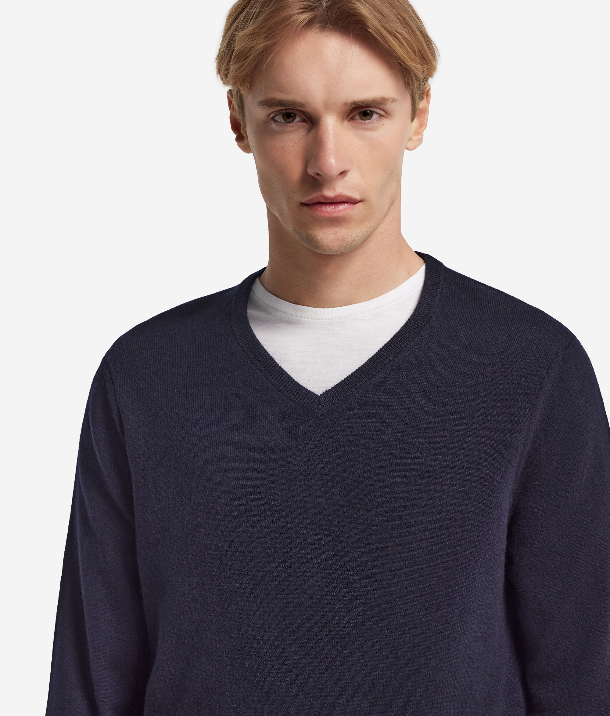 Pullover mit V-Ausschnitt aus Kaschmir Ultrasoft