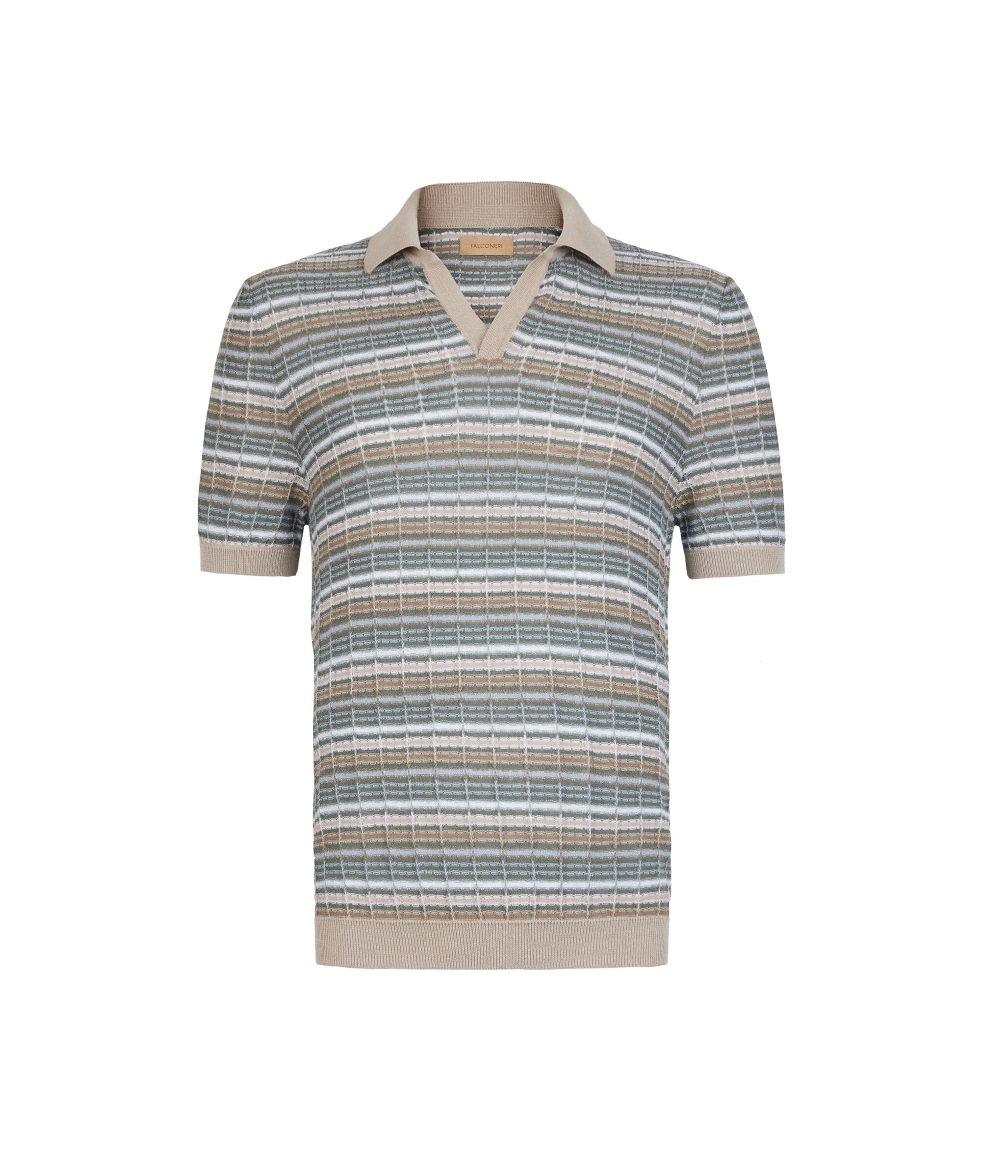 Kurzarm-Poloshirt mit Streifenmuster