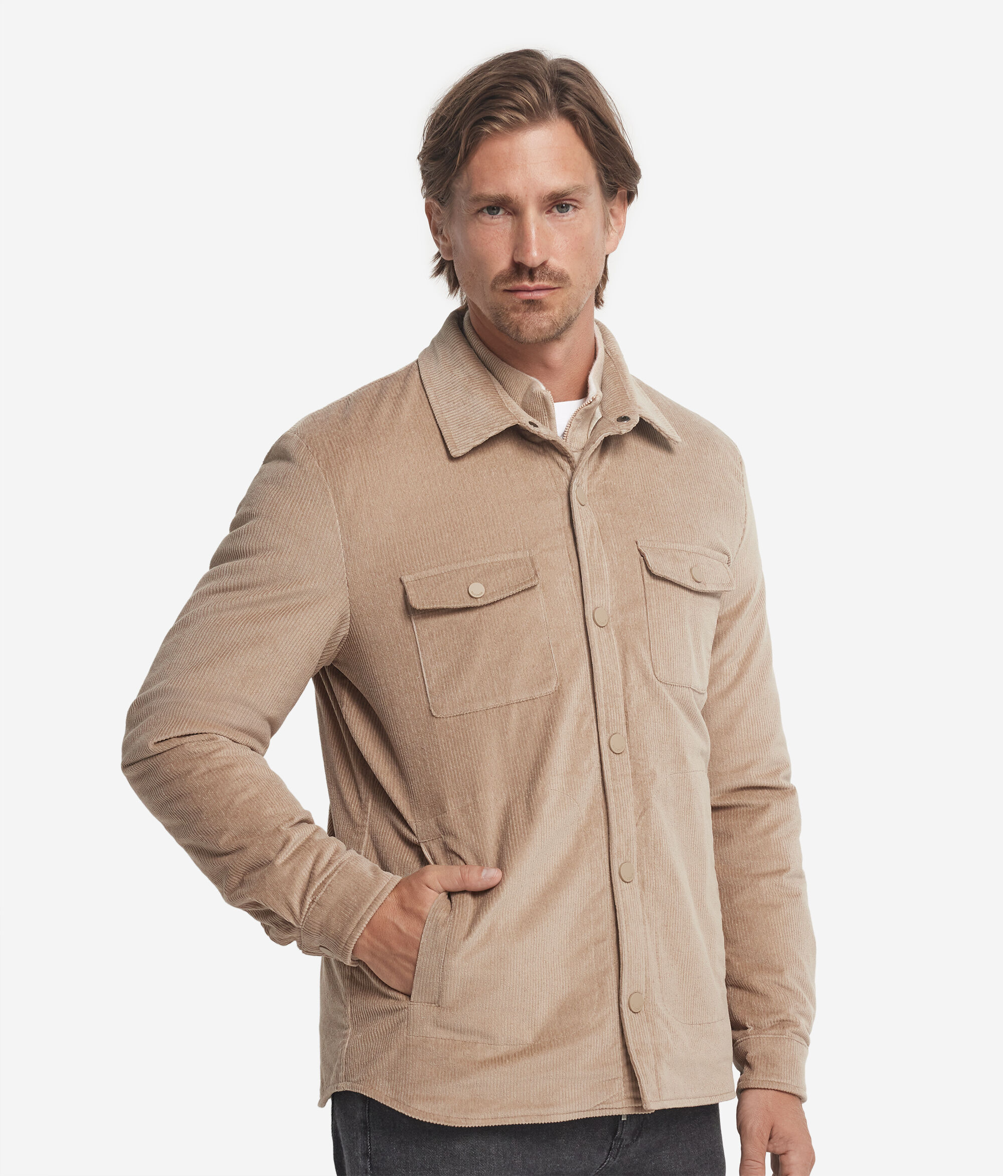 Sobrecamisa de terciopelo de algodón