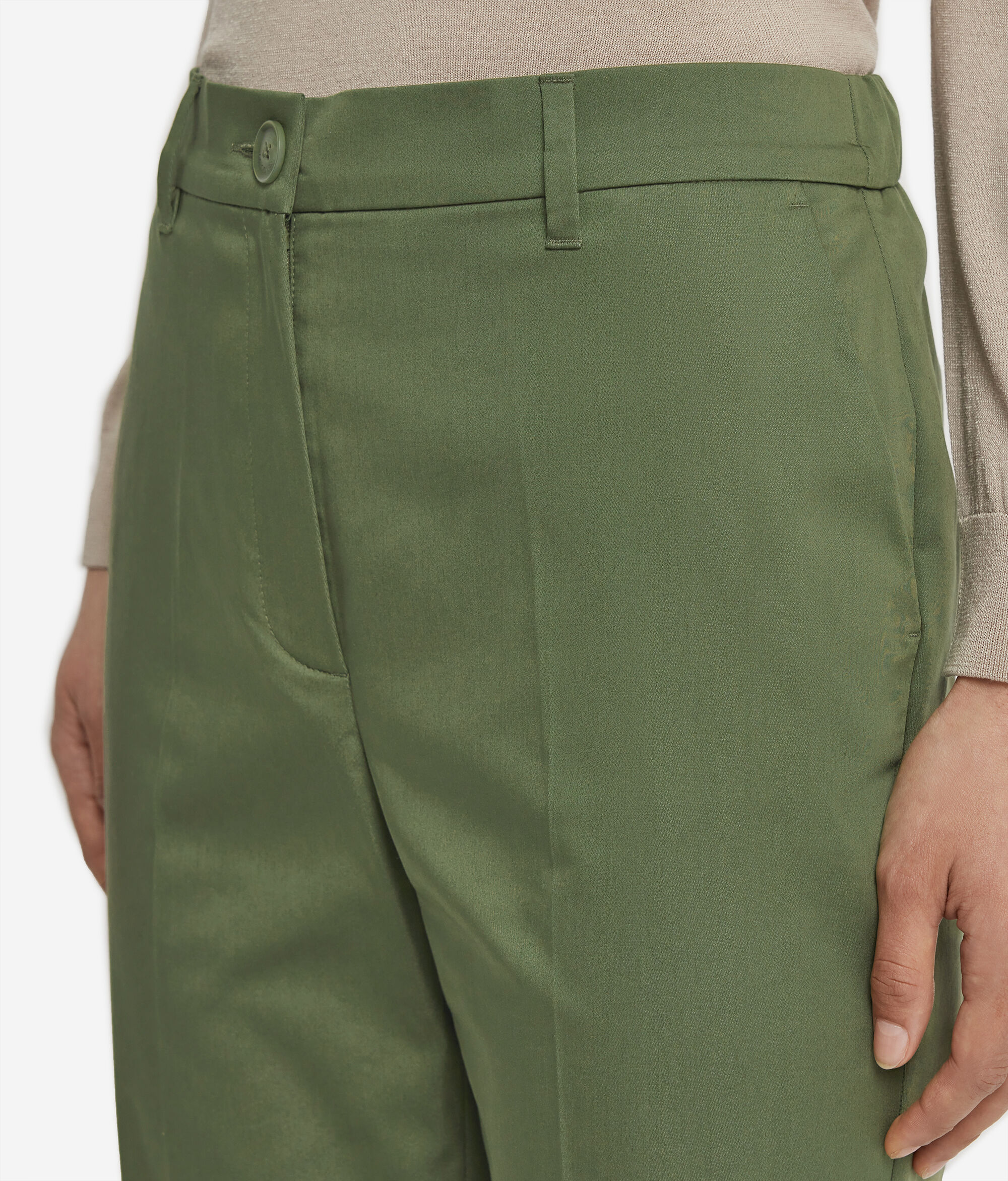 Cotton Fabric Flared Pants