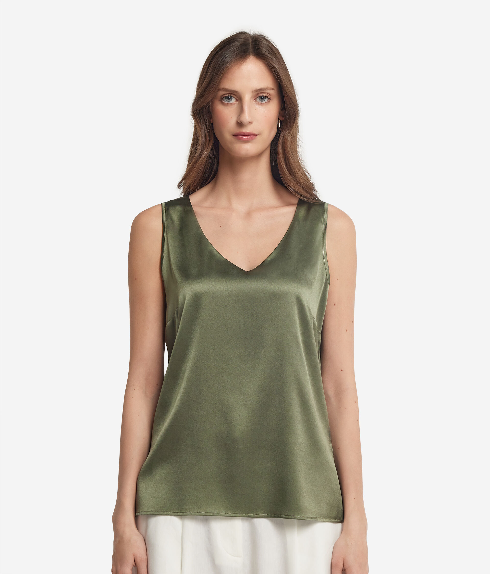 V-Neck Silk Camisole