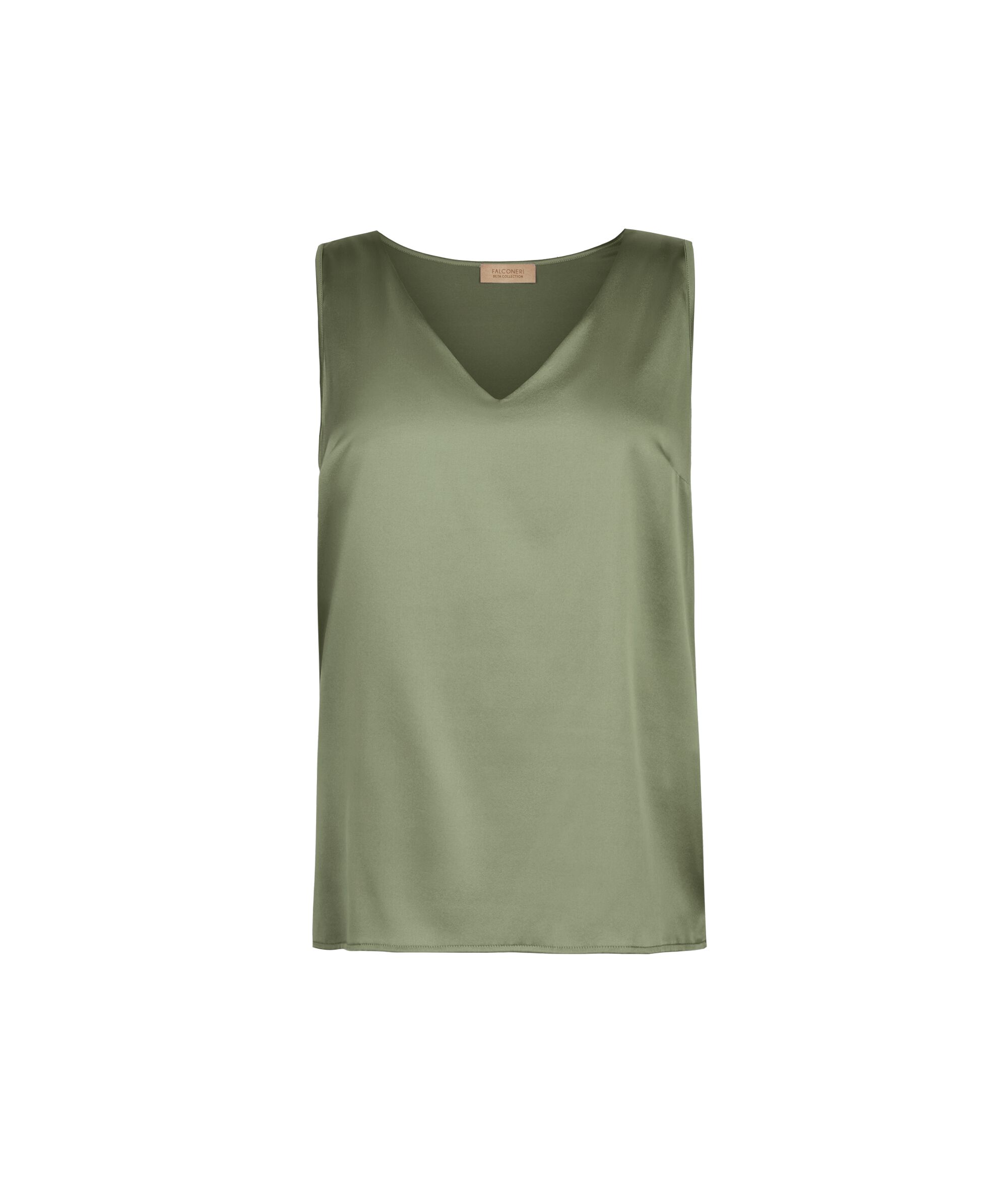Seiden-Tanktop mit V-Ausschnitt