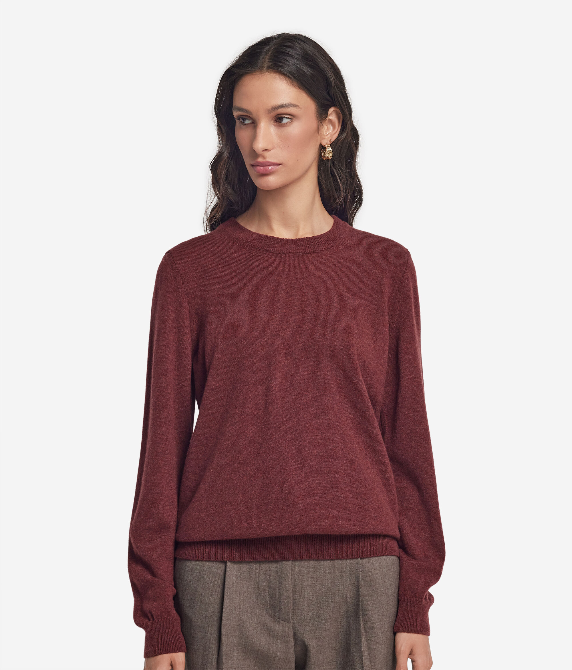 Ultrasoft Cashmere Uzun Kollu Yuvarlak Yaka Kazak
