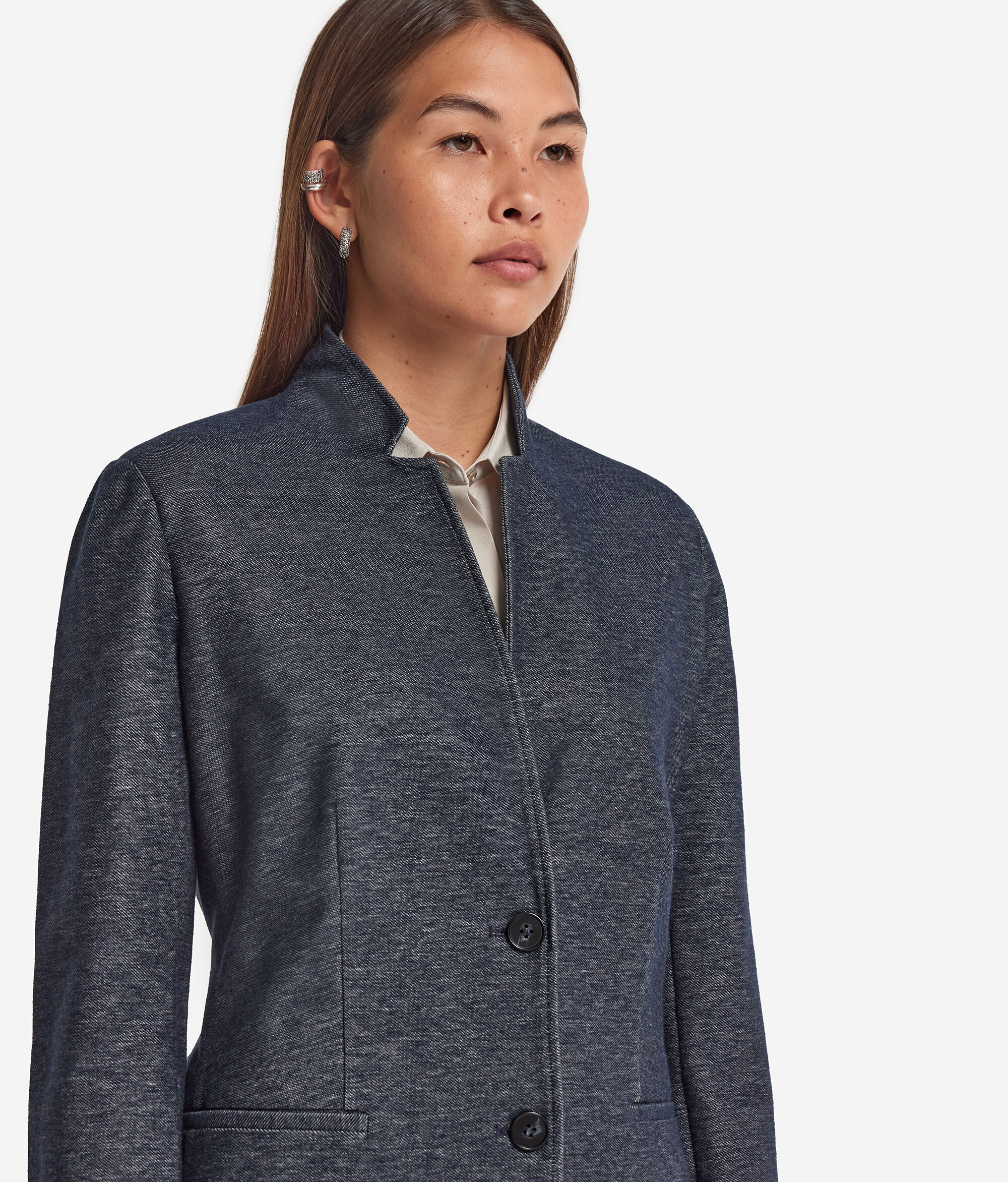 Denim Jersey Jacket