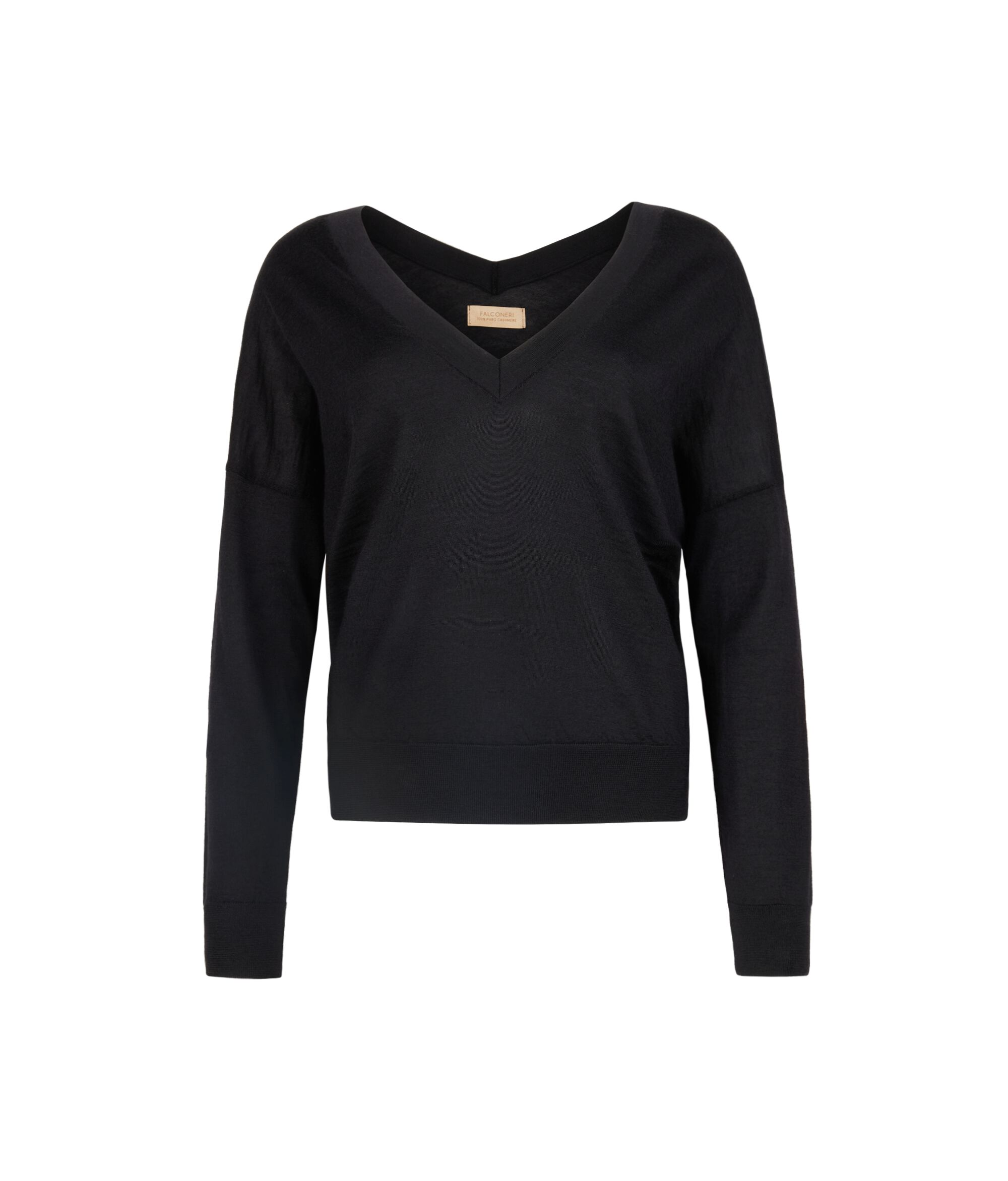 Pull à double col V en cachemire ultra-fin