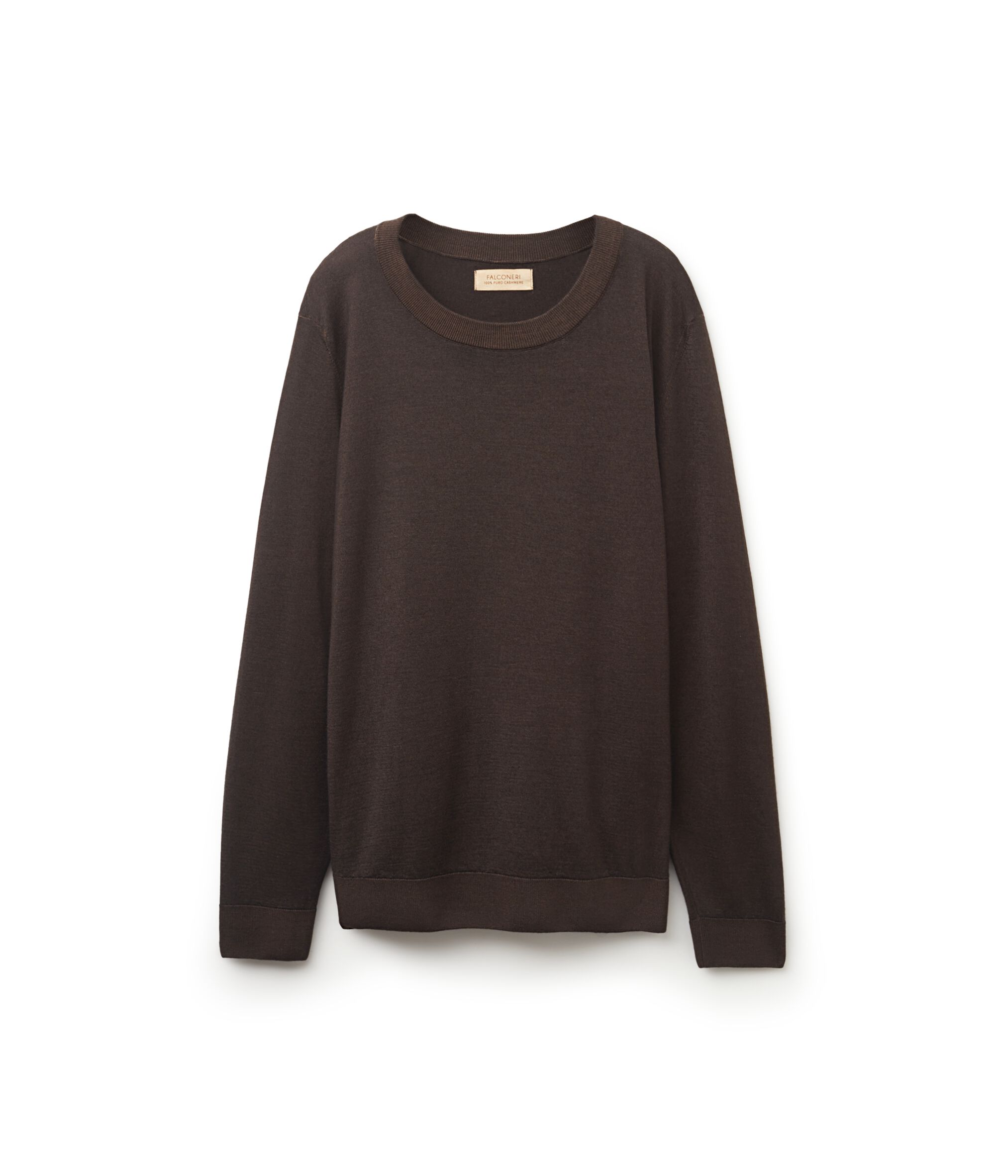 Jersey con cuello redondo de cashmere ultrafine