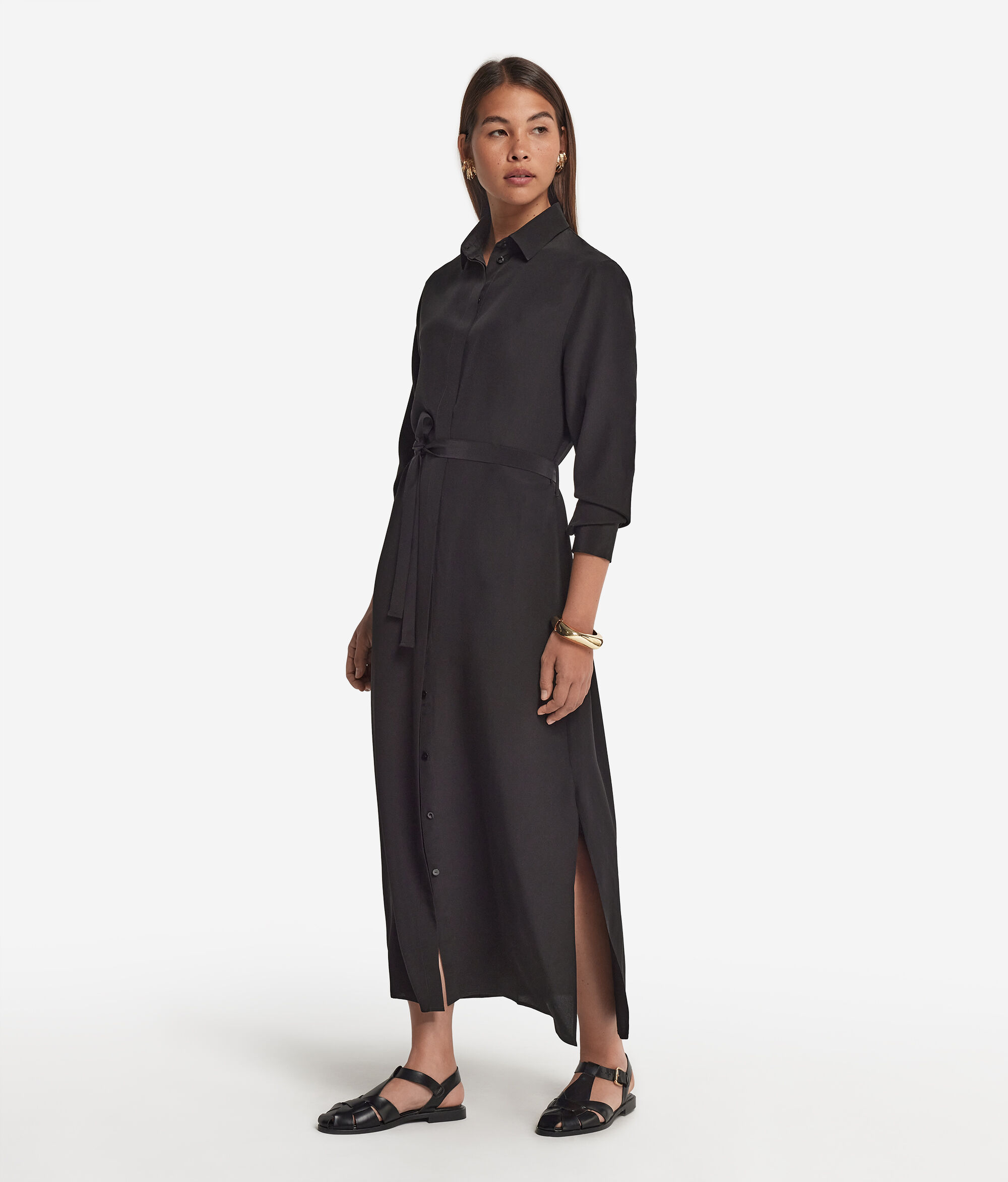 Silk Shirt Dress