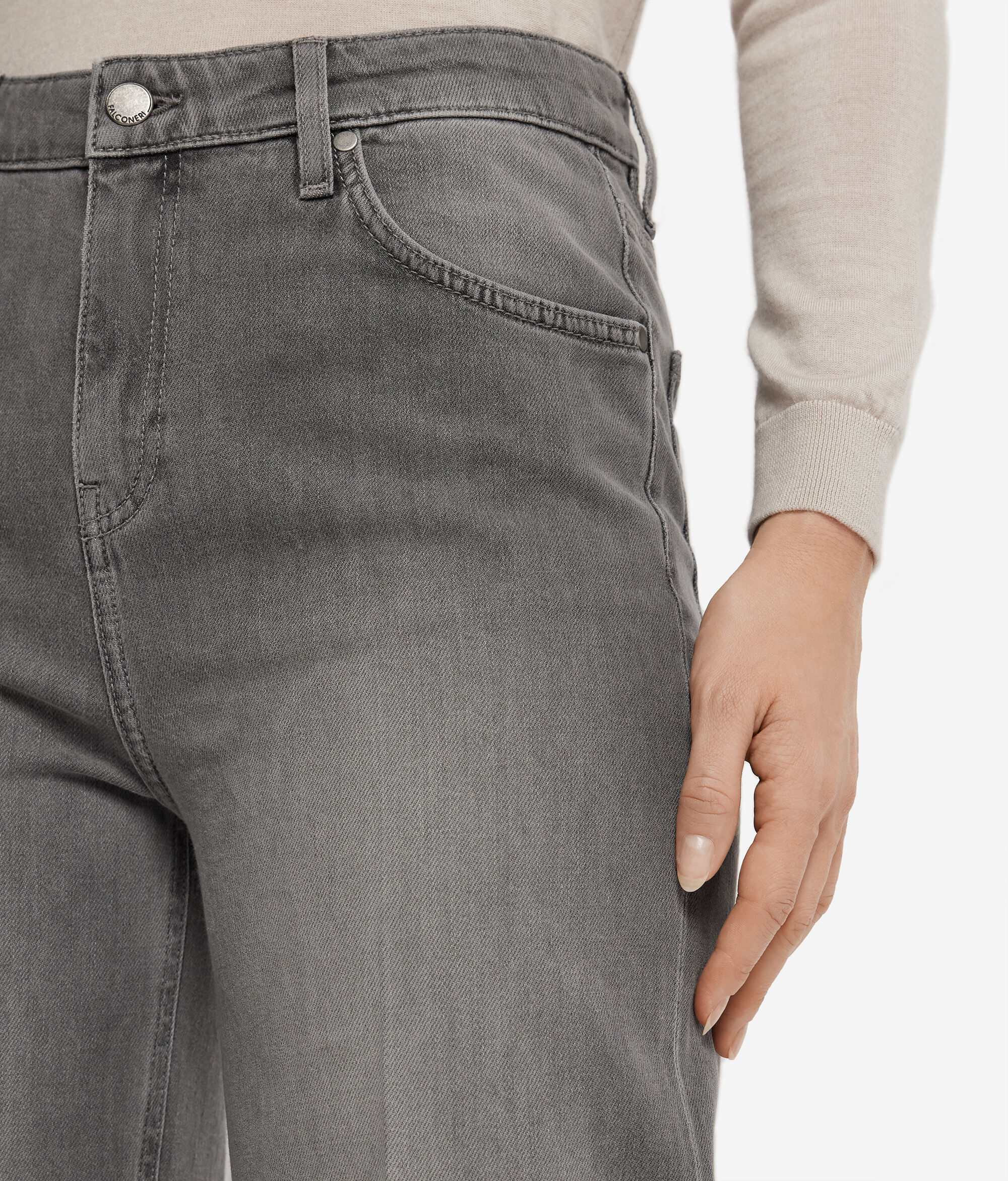 Cashmere Denim Flared Pants