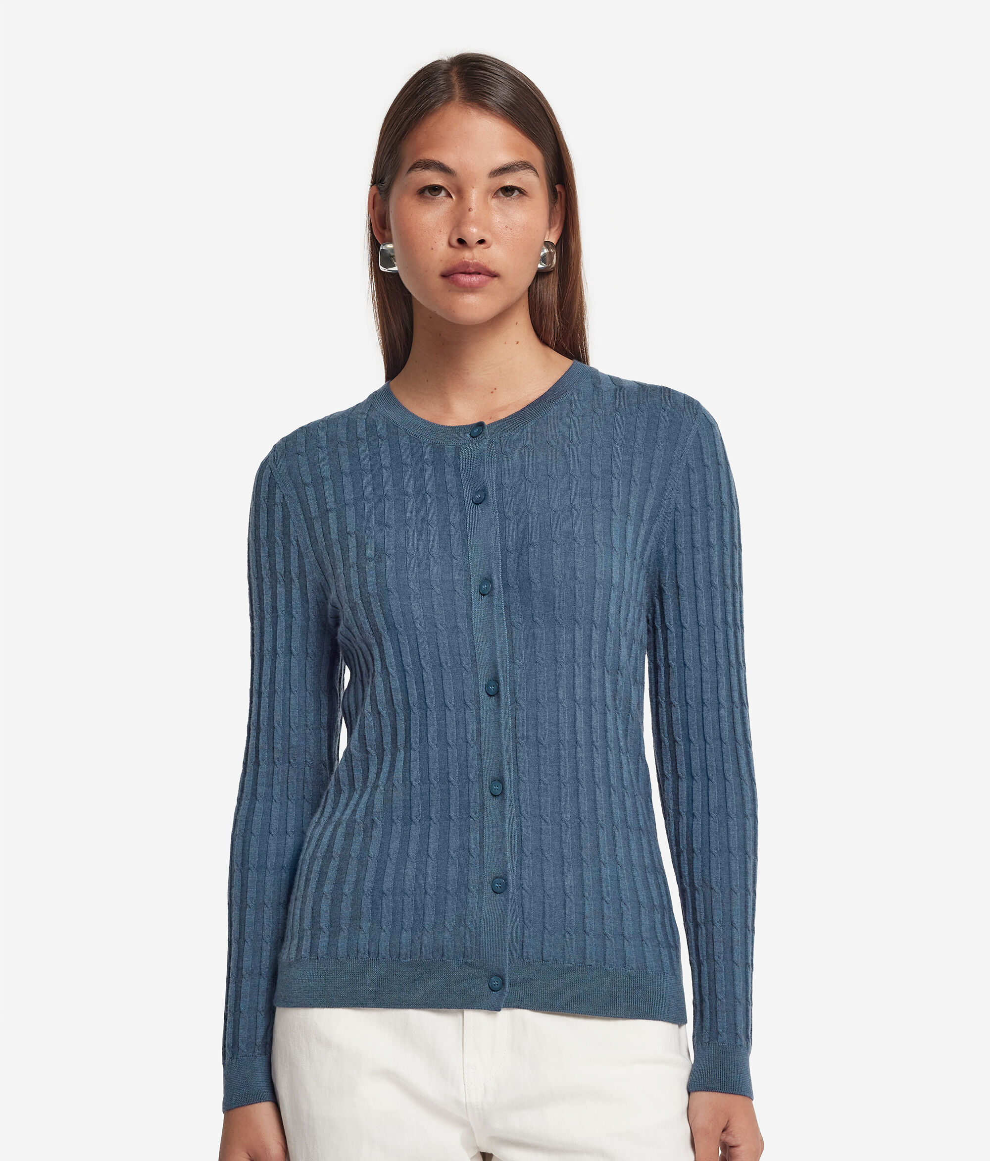 Ultrafine Cashmere Cable Knit Cardigan