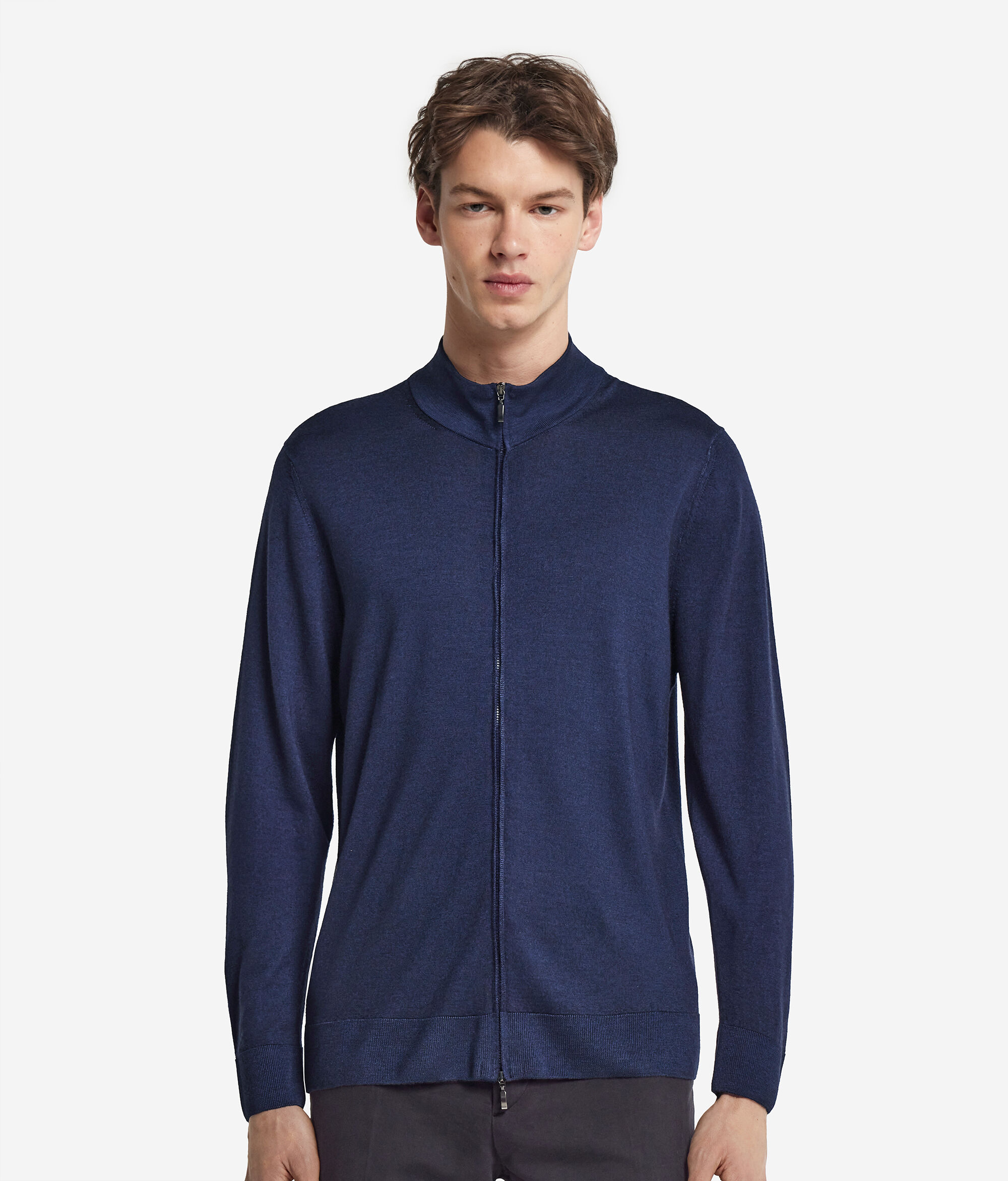 Cardigan mit Reißverschluss aus Kaschmir