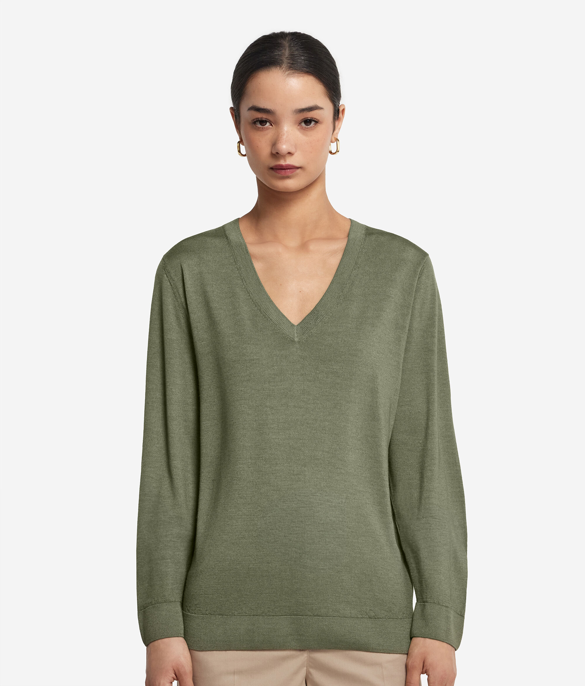 Ultrafine Cashmere V-Neck Jumper