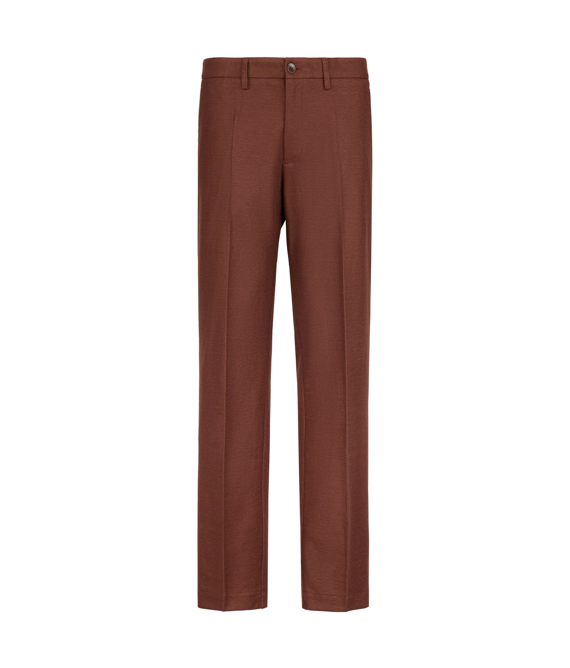 Pantalón waffle de lino y algodón