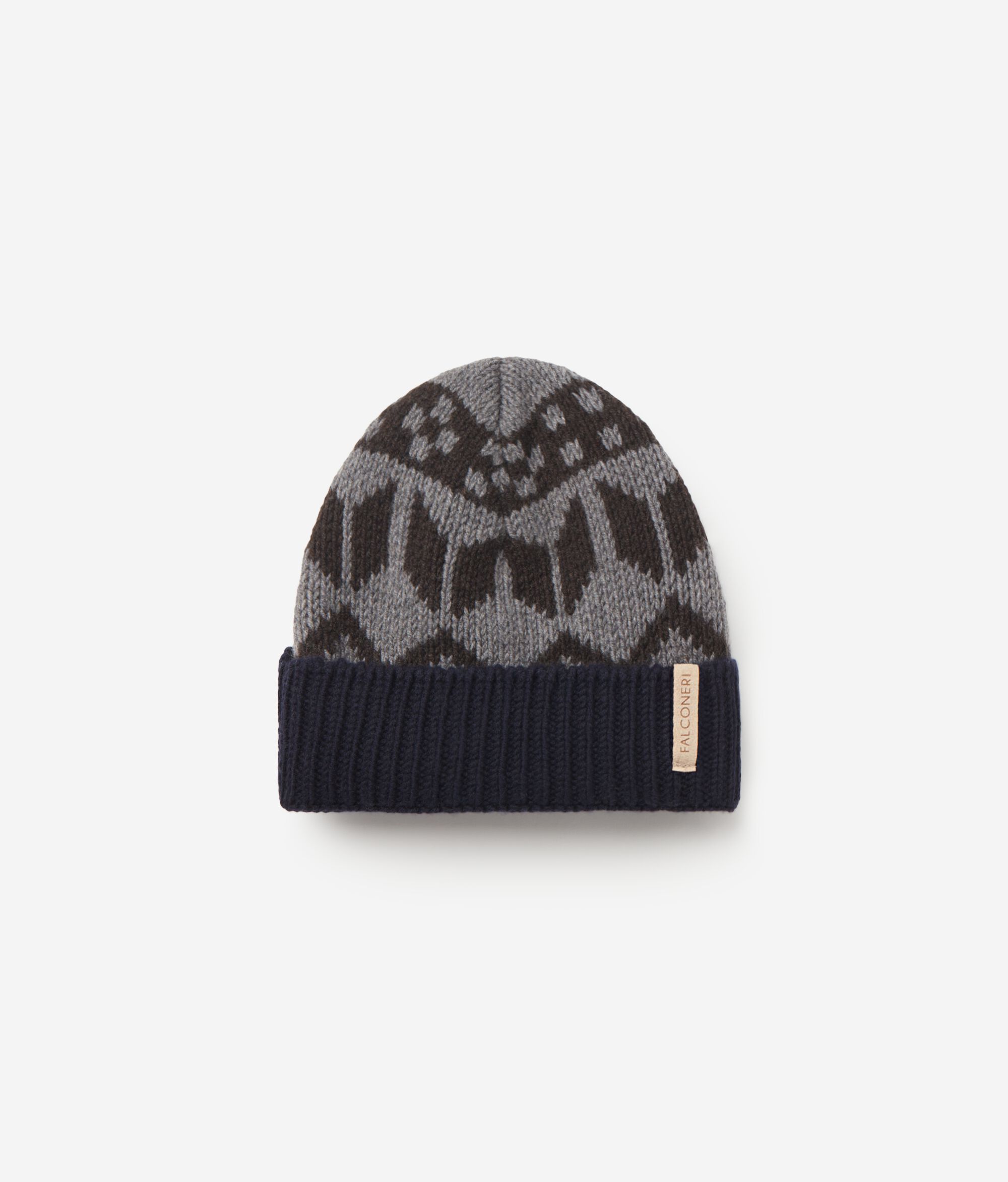 カシミヤジャカード ニットキャップ