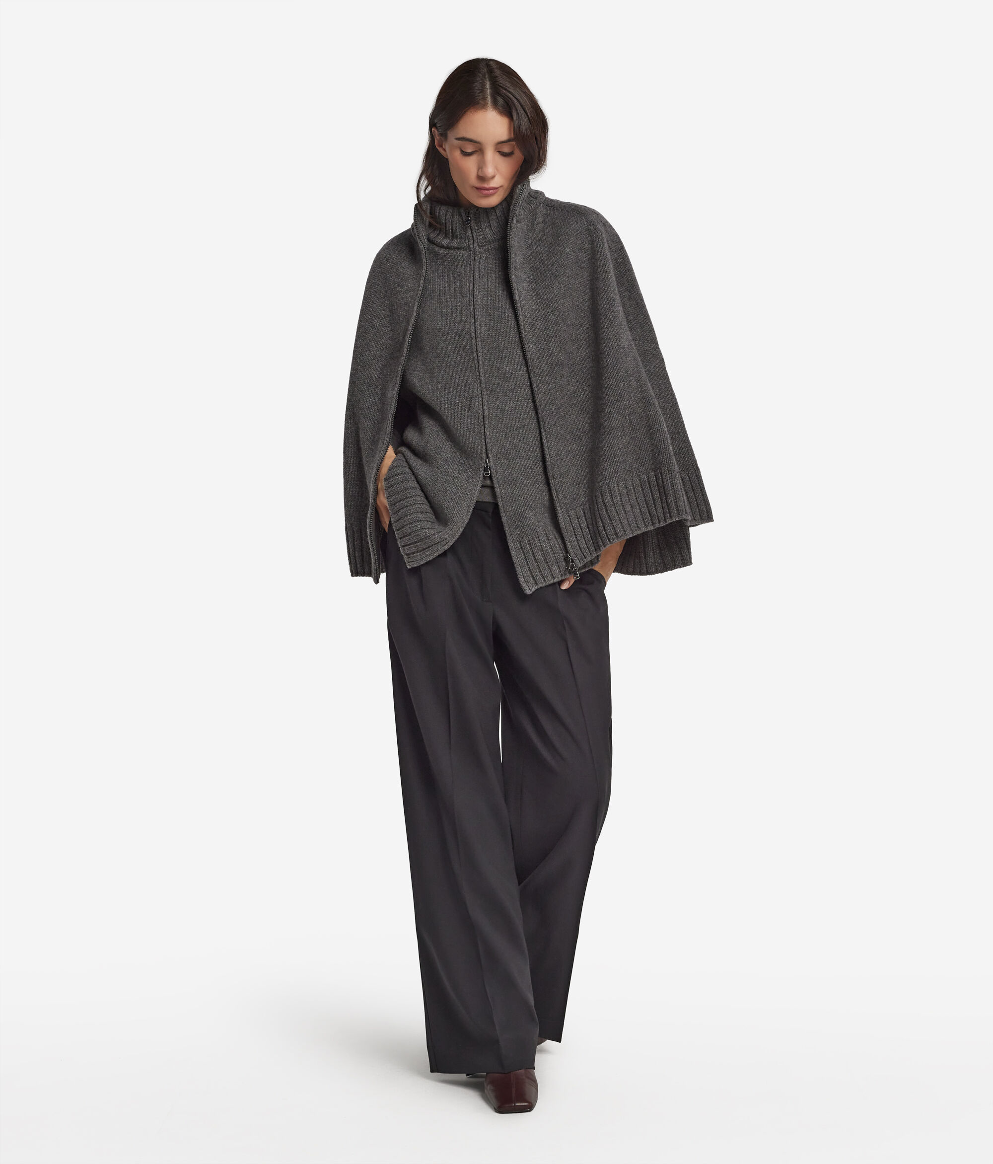 Capa con cremallera de cashmere ultrasoft