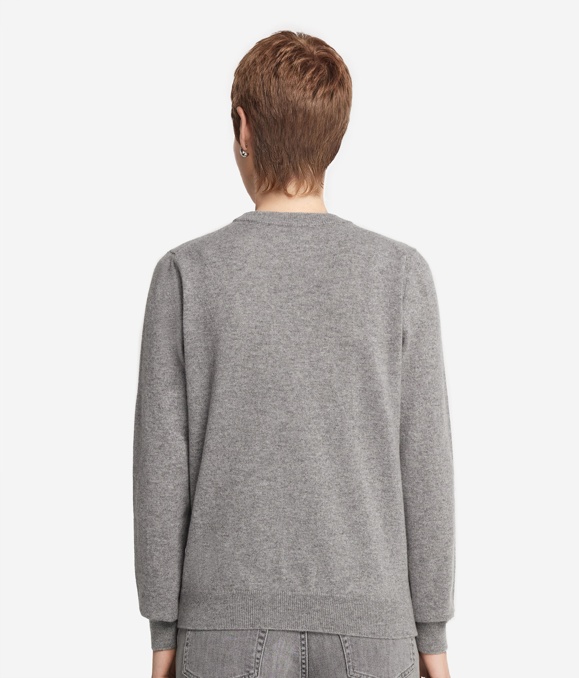 Long-Sleeved Ultrasoft Cashmere Round-Neck Jumper