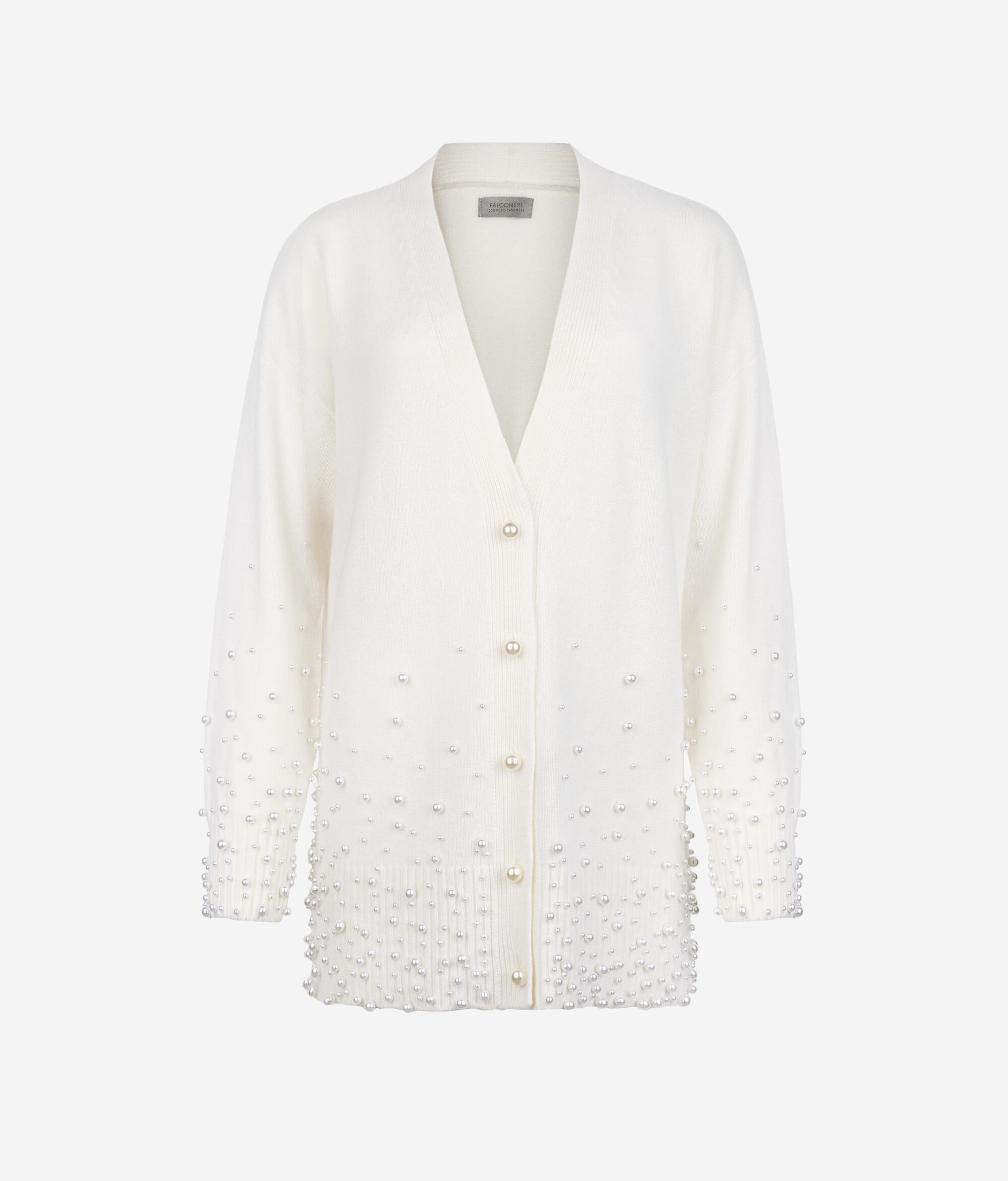 Kardigan s perlama od ultramekog kašmira