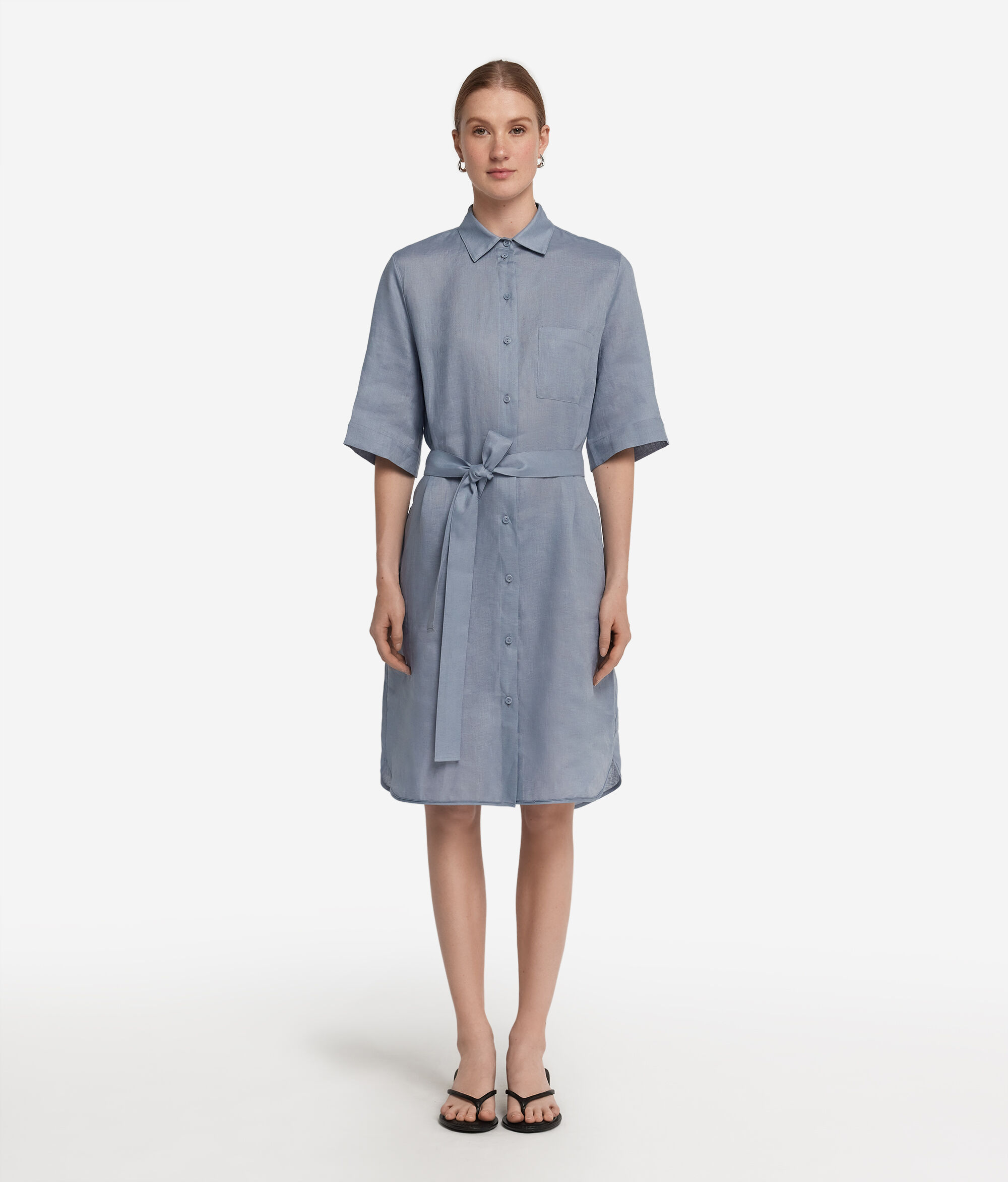 Robe chemisier en lin