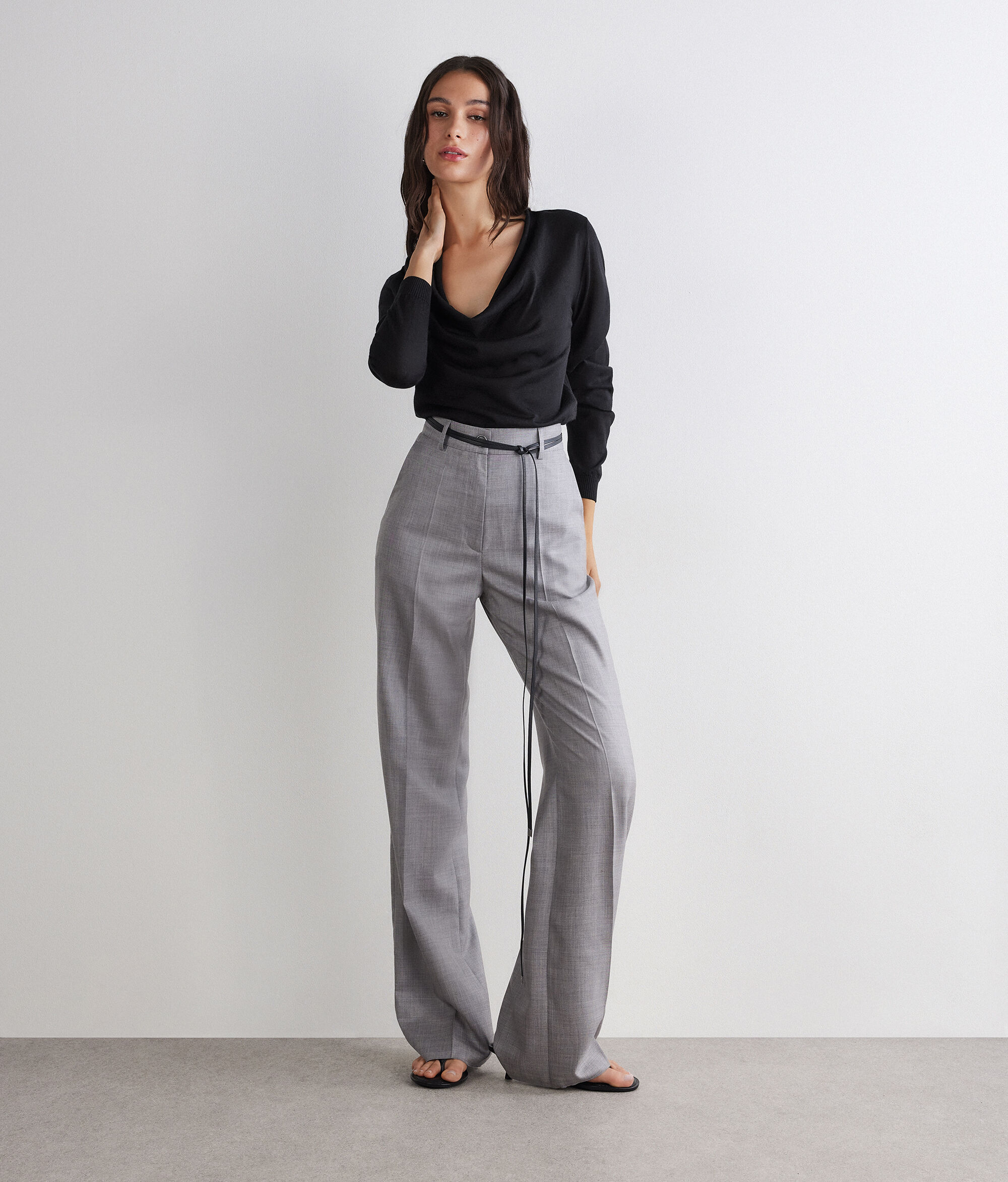 Pullover mit Faltenwurf aus Silkfine