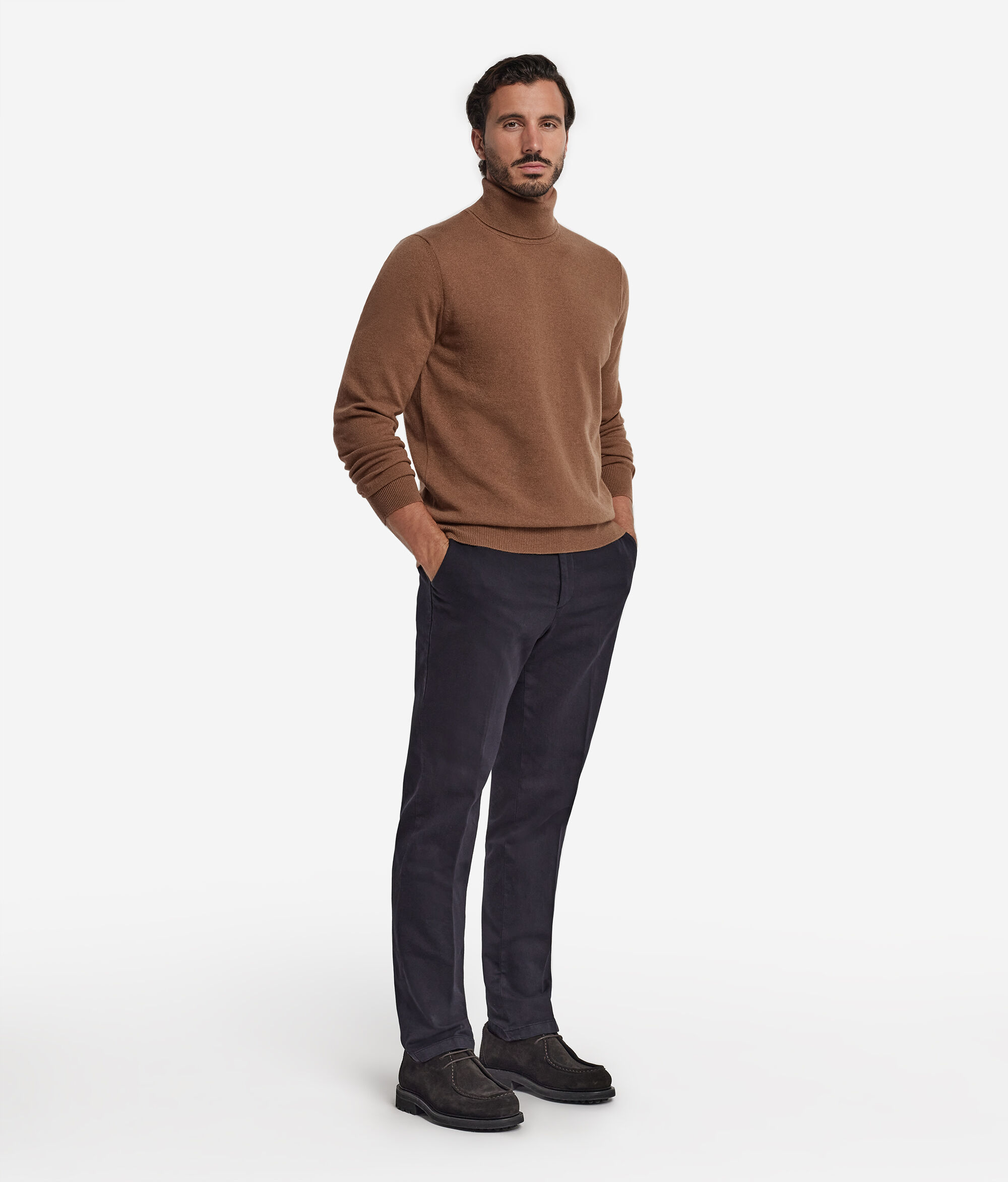 Jersey de cuello vuelto de cashmere ultrasoft