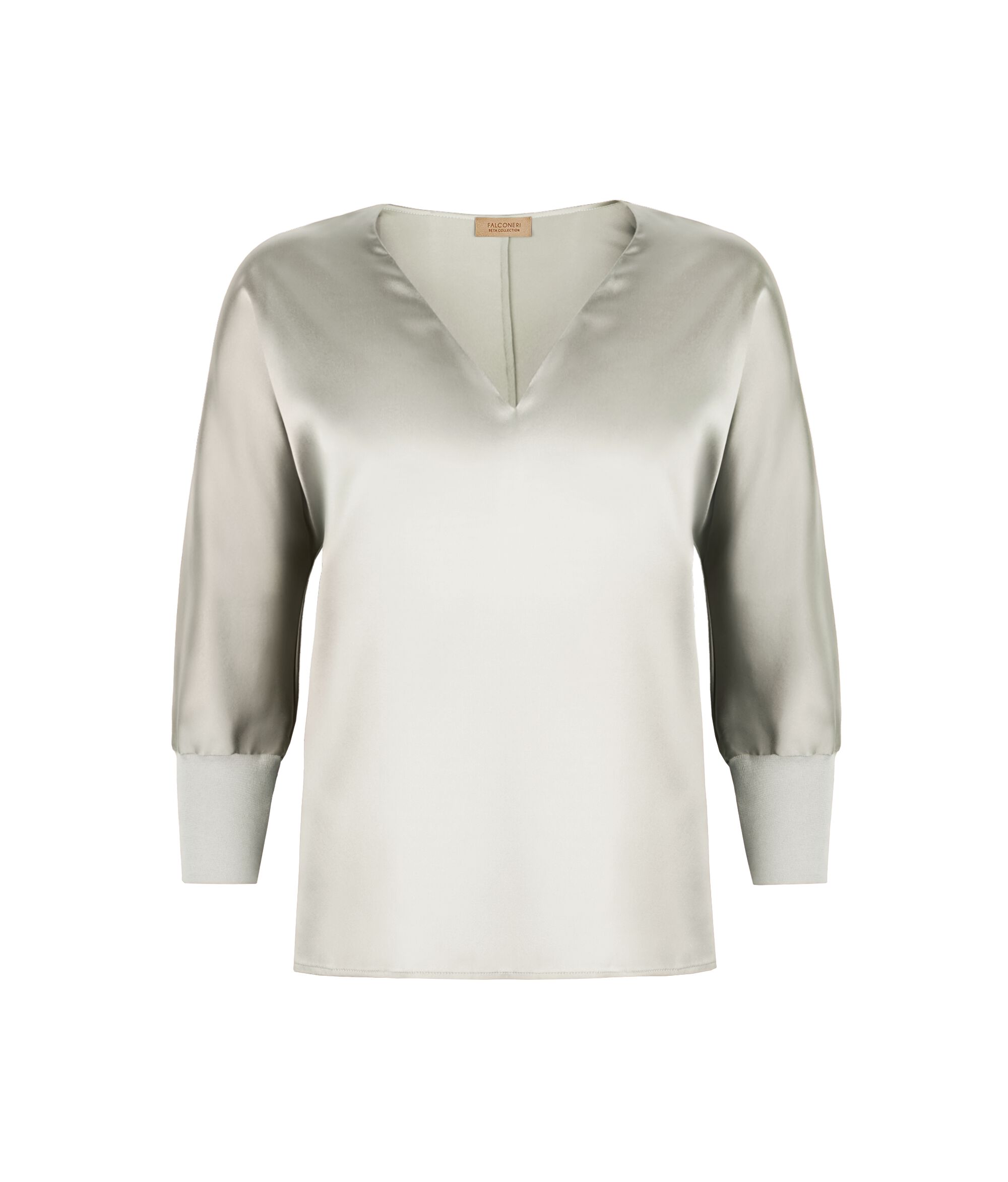 V-Neck Silk Blouse