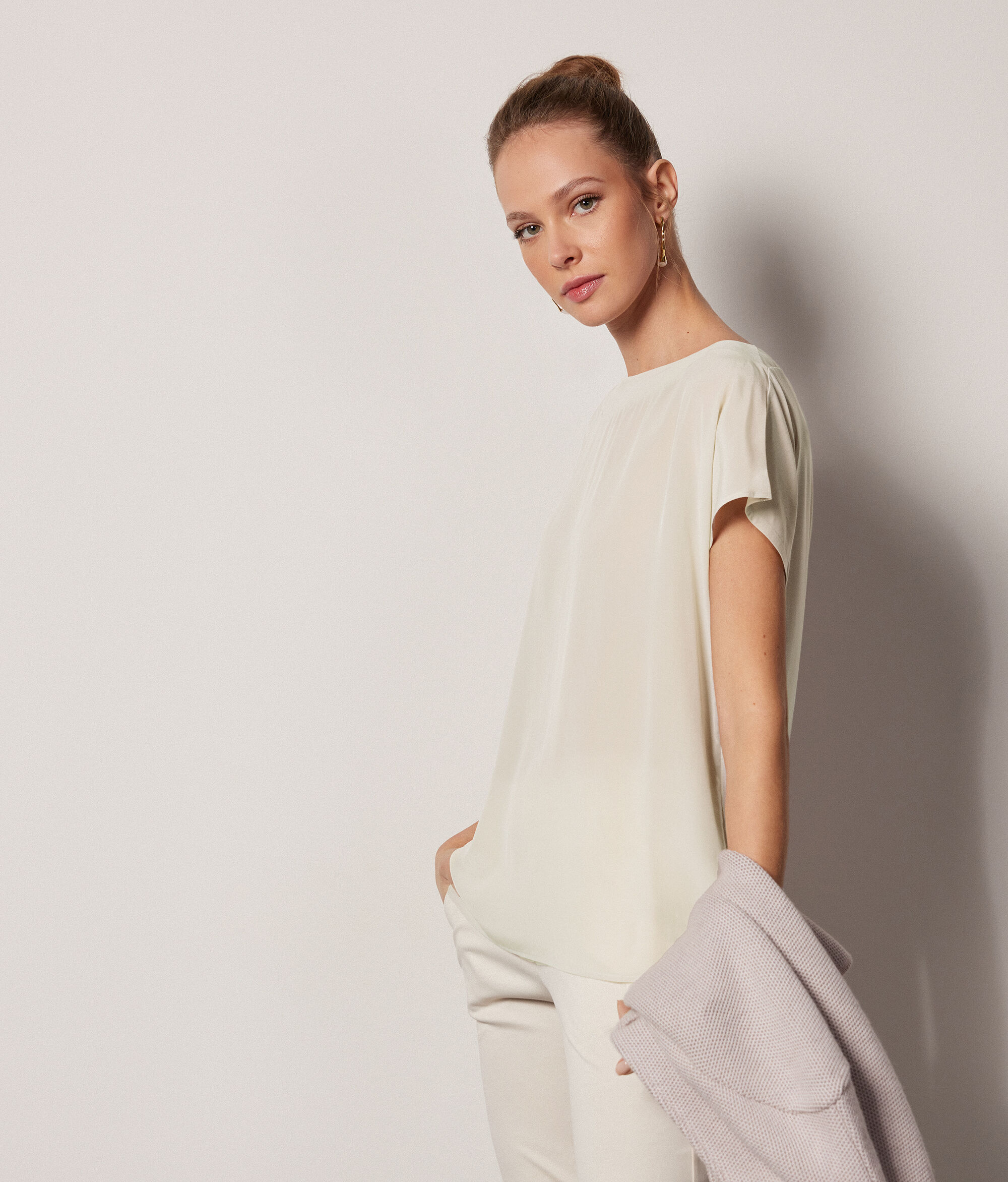 U-Boot-T-Shirt aus Seide und Modal