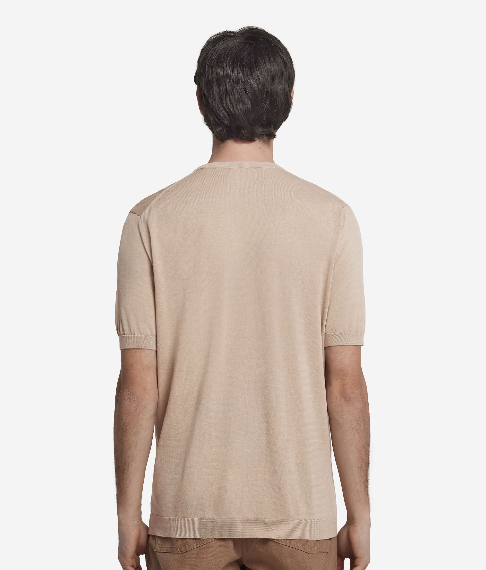 Κοντομάνικο T-Shirt με Στρογγυλή Λαιμόκοψη από Βαμβάκι Fresh