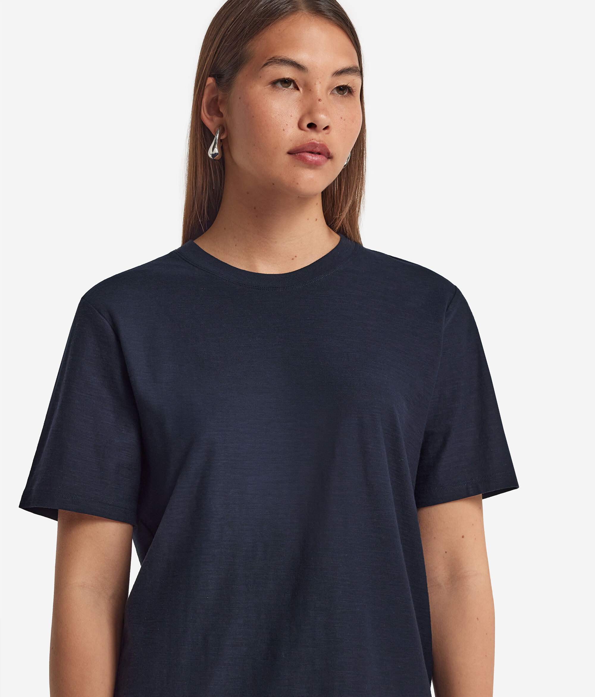 Short-Sleeved Round-Neck Cotton T-Shirt