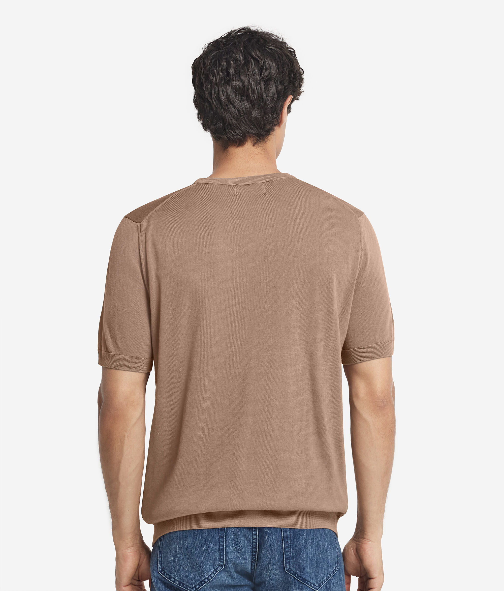 Κοντομάνικο T-Shirt με Στρογγυλή Λαιμόκοψη από Βαμβάκι Fresh