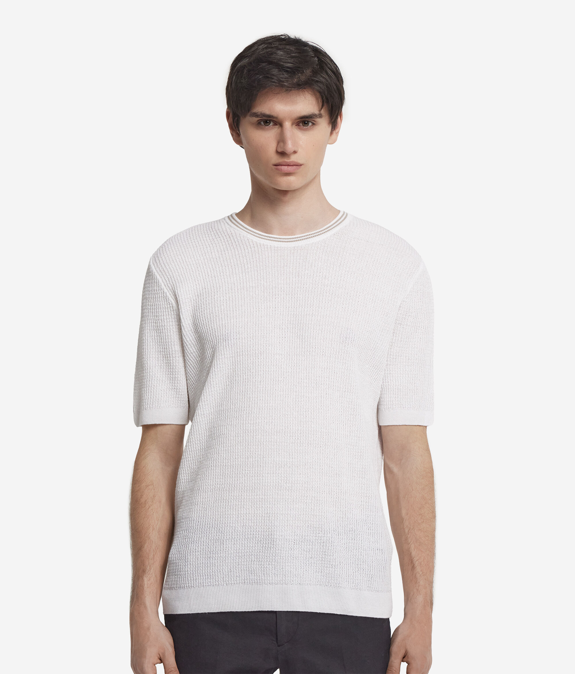 T-Shirt με Πλέξη Waffle