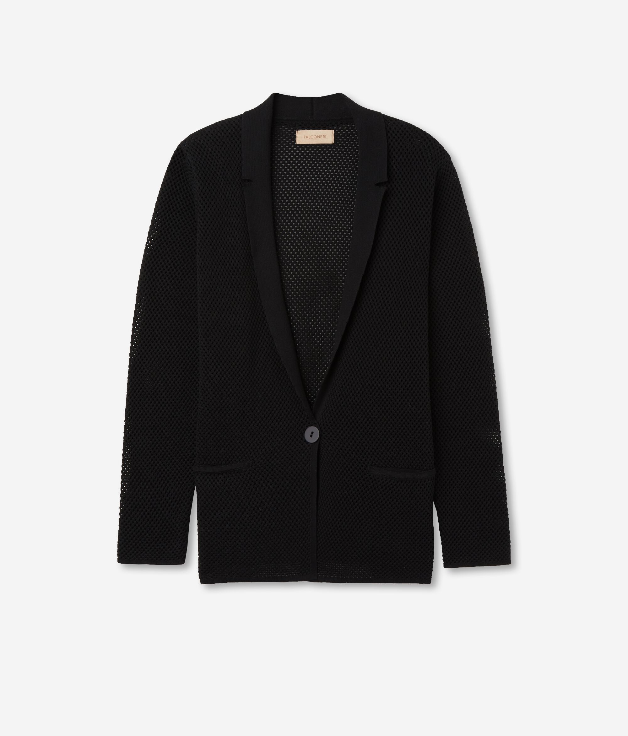 Chaqueta calada bicolor
