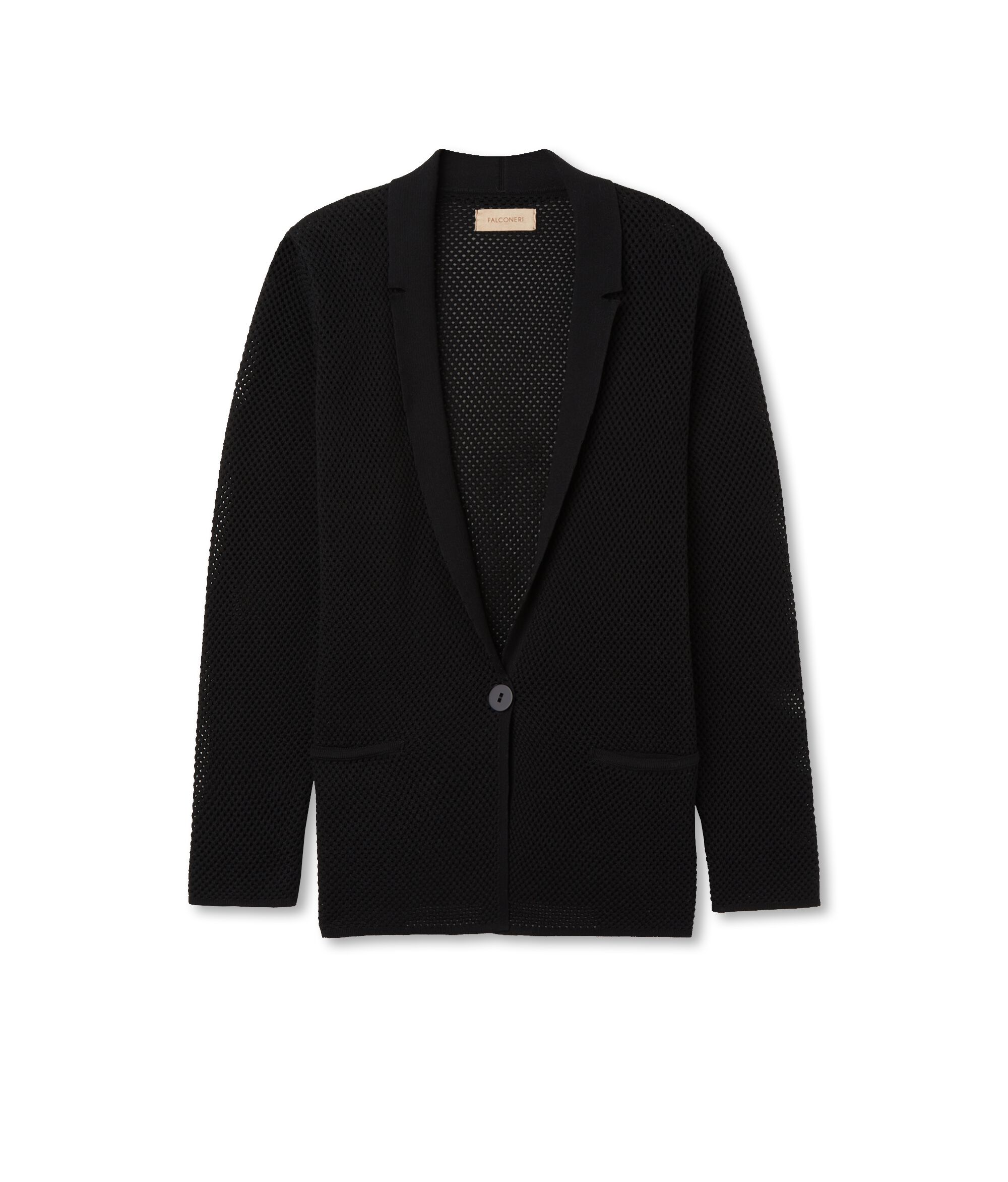 Chaqueta calada bicolor
