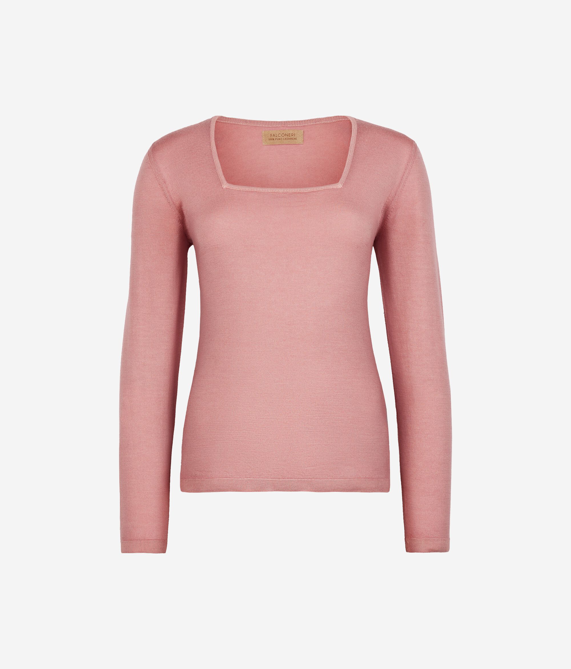 Pullover mit quadratischem Ausschnitt aus Kaschmir Ultrafine