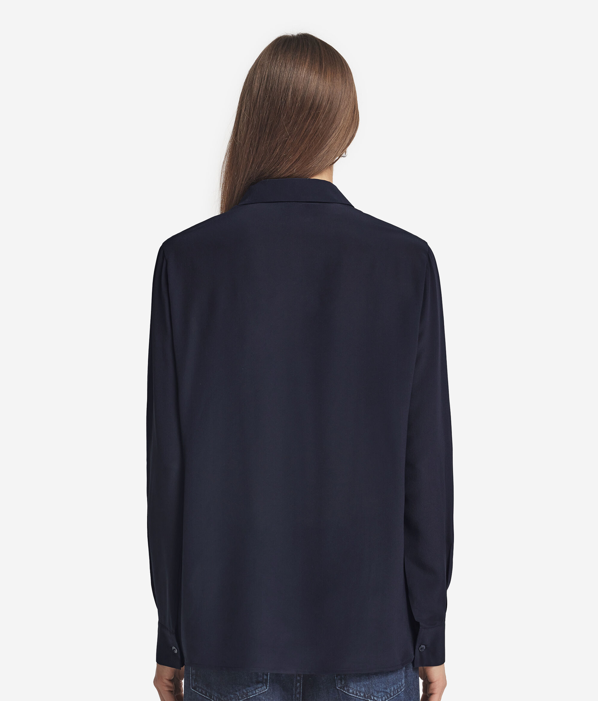 Silk Shirt with Collar