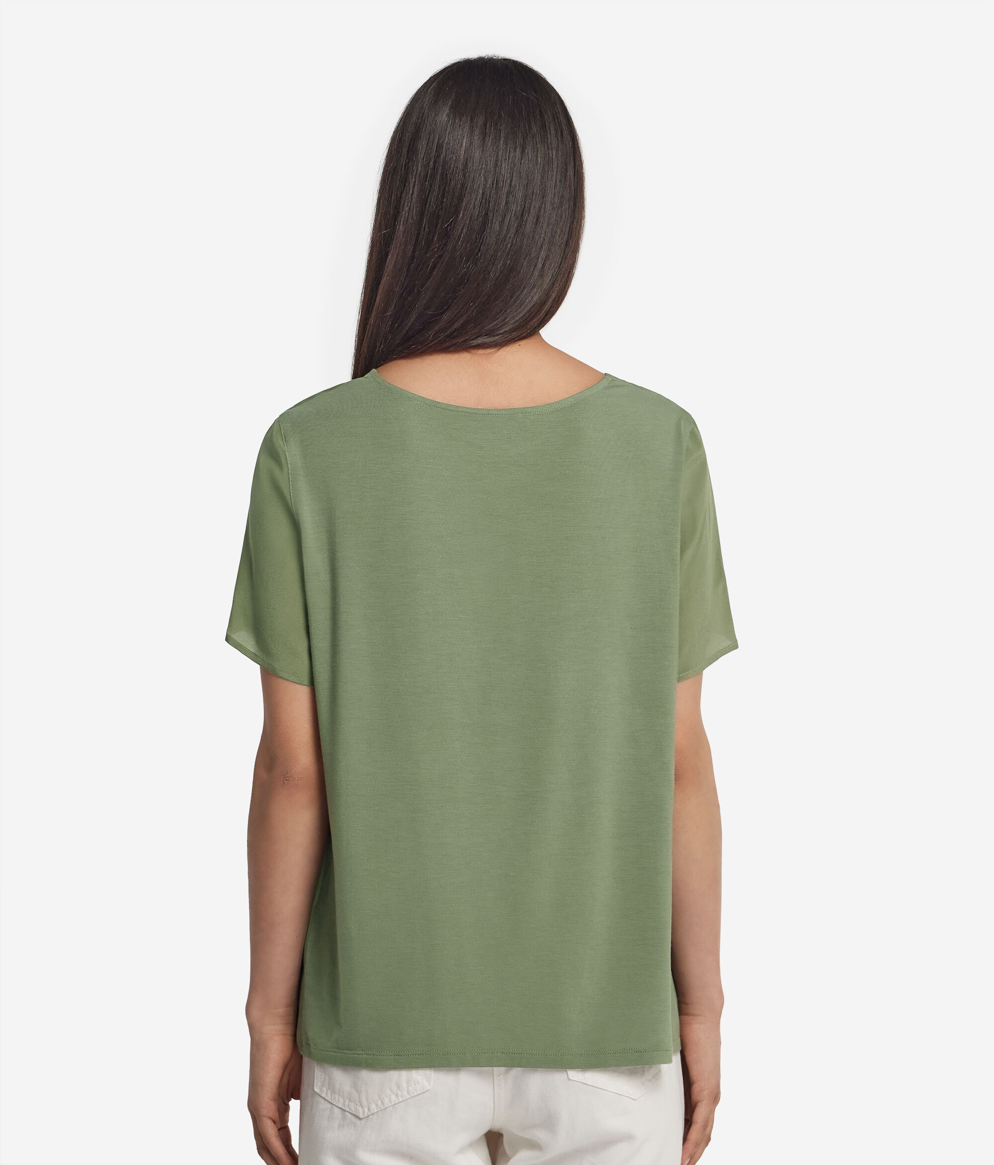 Silk Crewneck T-shirt
