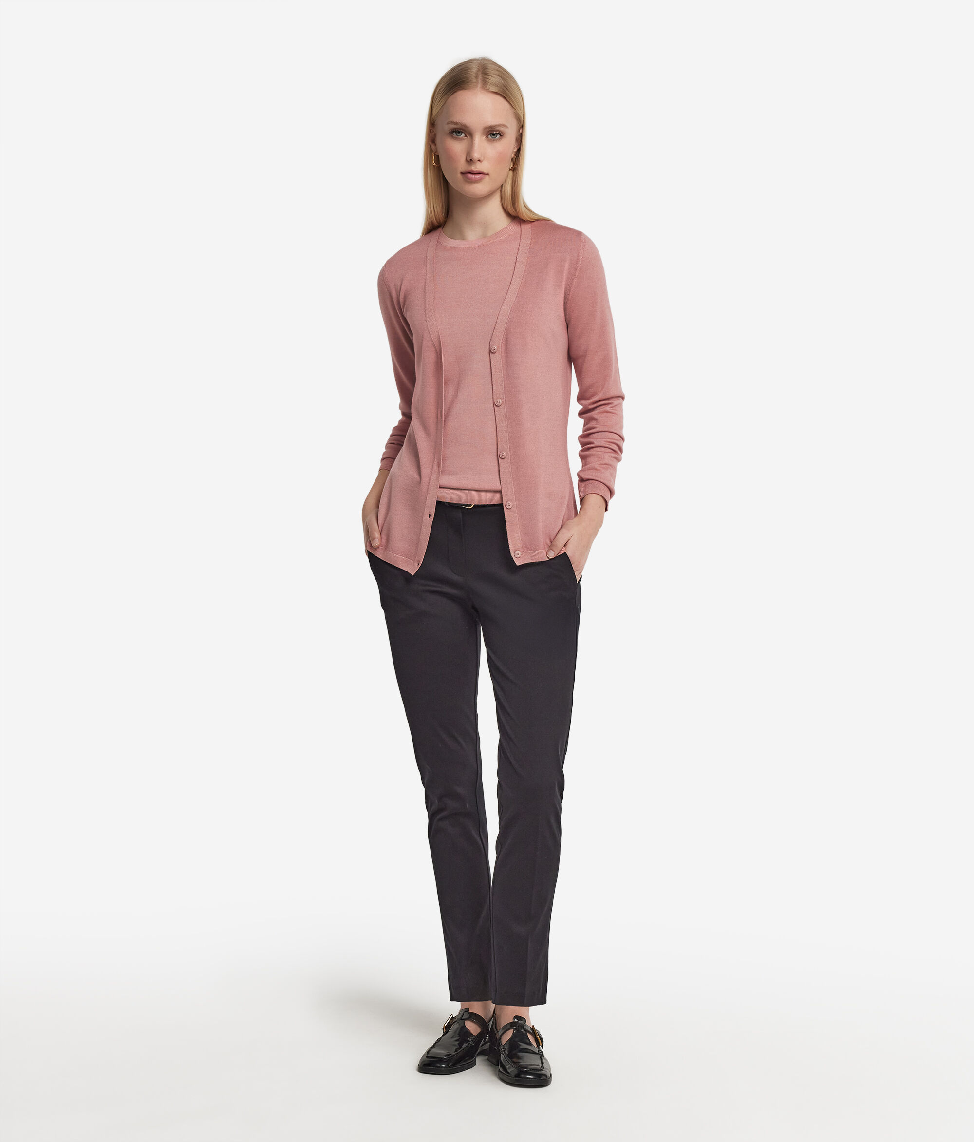 Strickjacke mit V-Ausschnitt aus Kaschmir Ultrafine