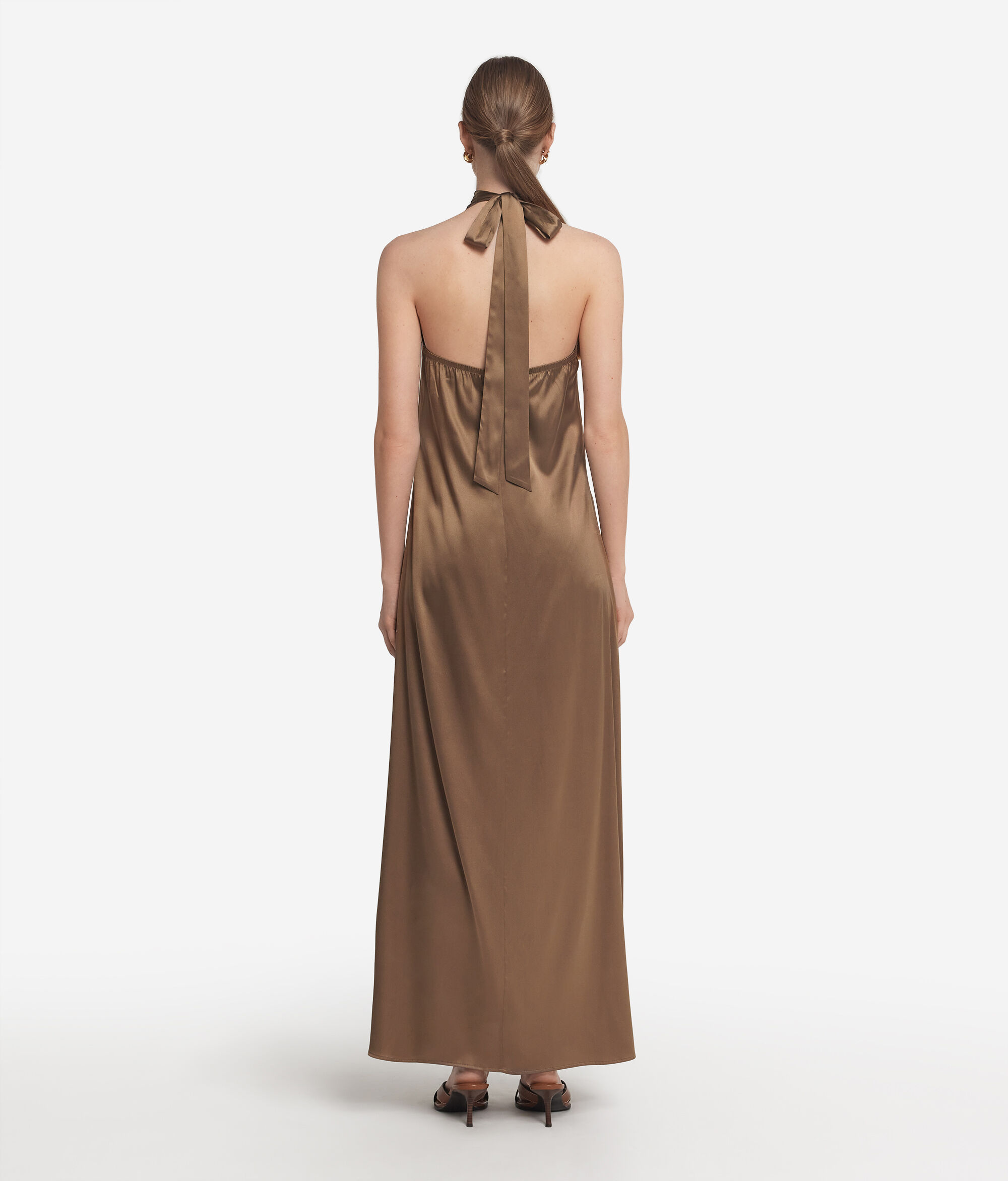 Neckholderkleid aus Seide