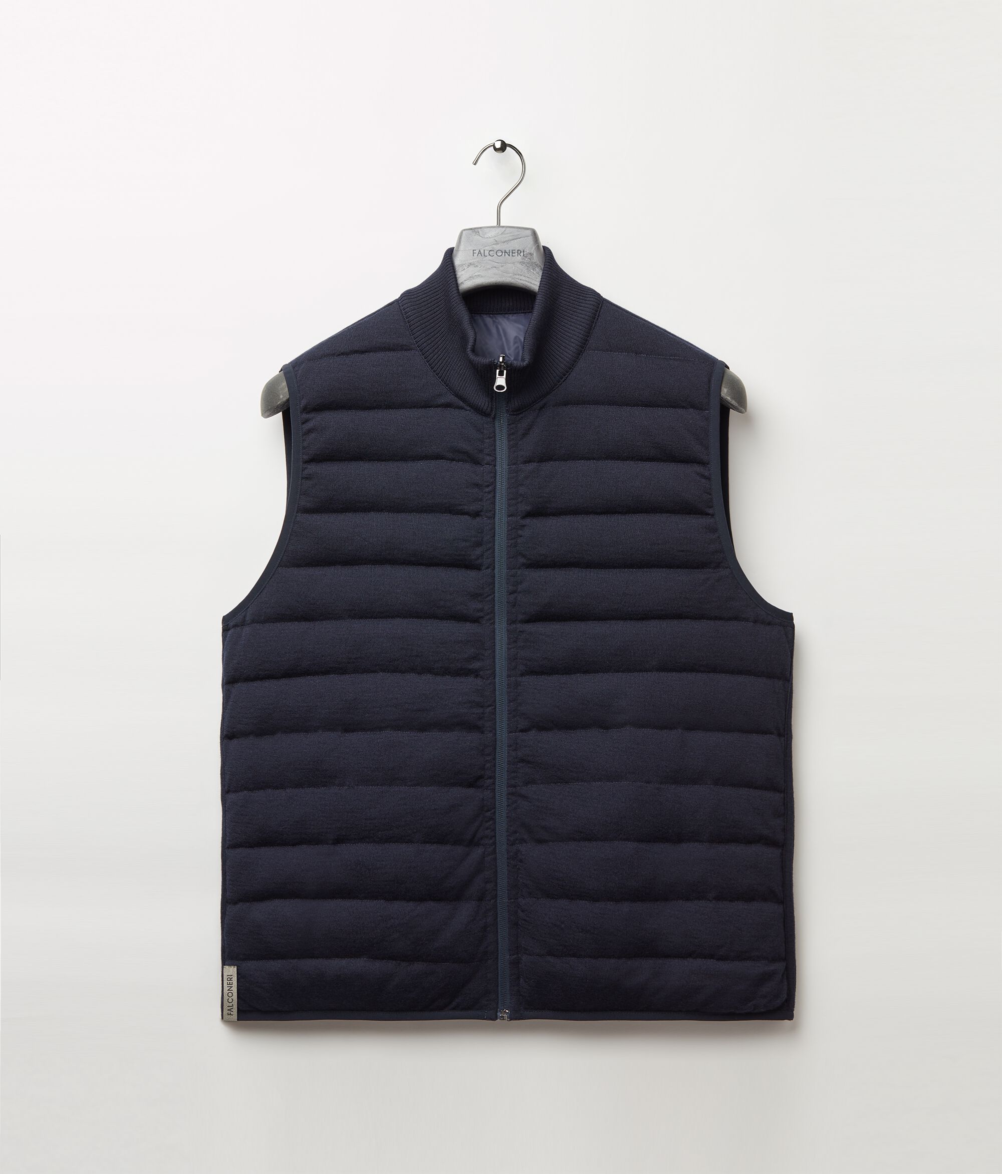 Chaleco de plumas para hombre reversible