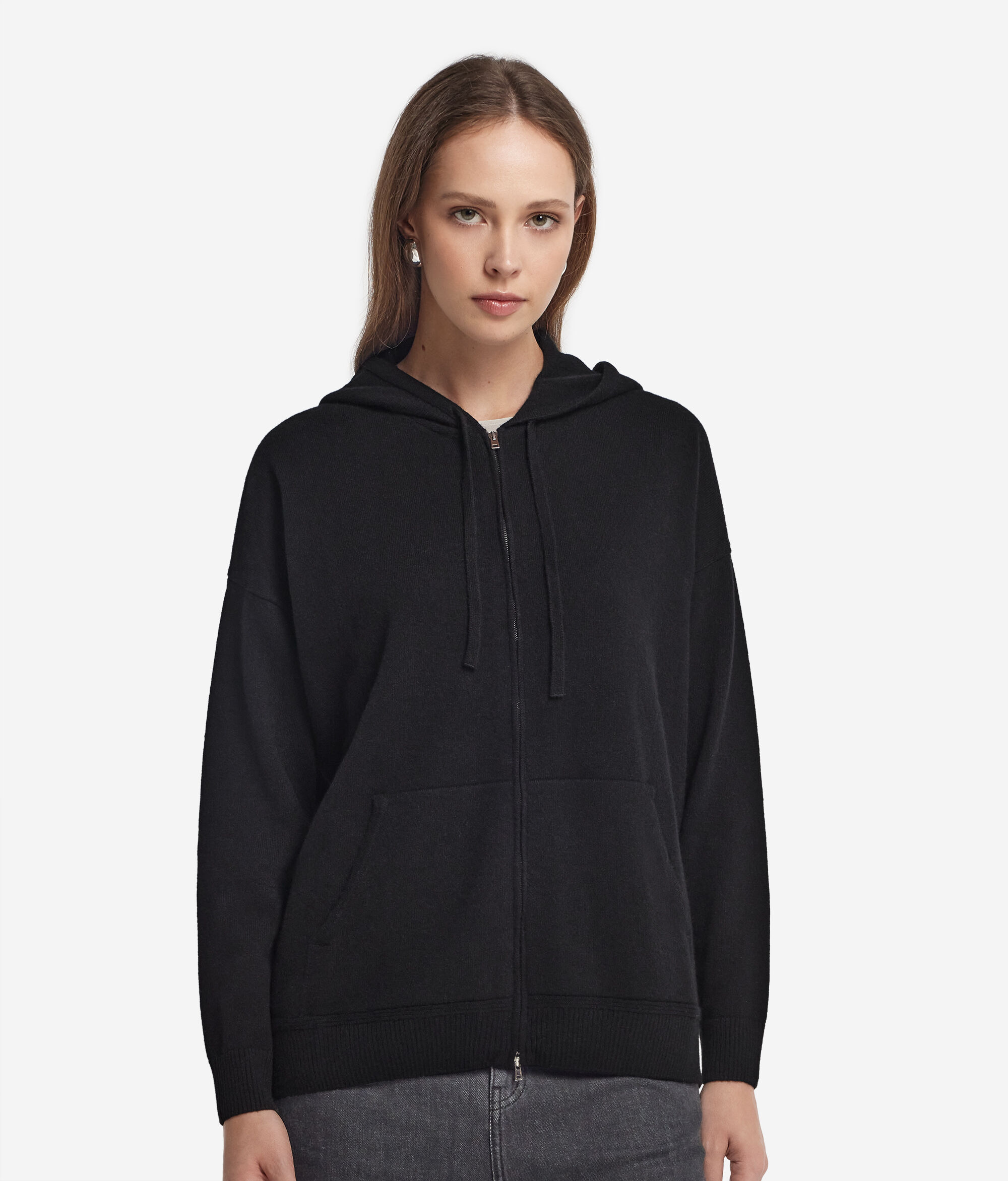 Sweatshirt aus Kaschmir Ultrasoft mit Kapuze