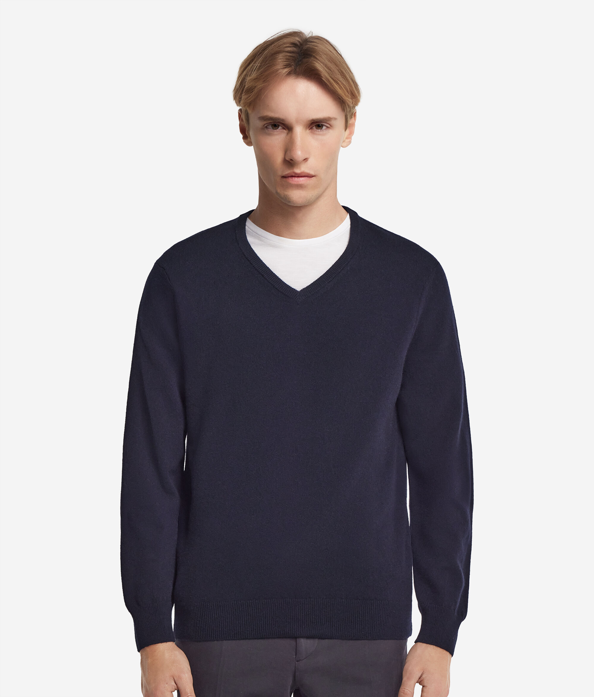 Pullover mit V-Ausschnitt aus Kaschmir Ultrasoft