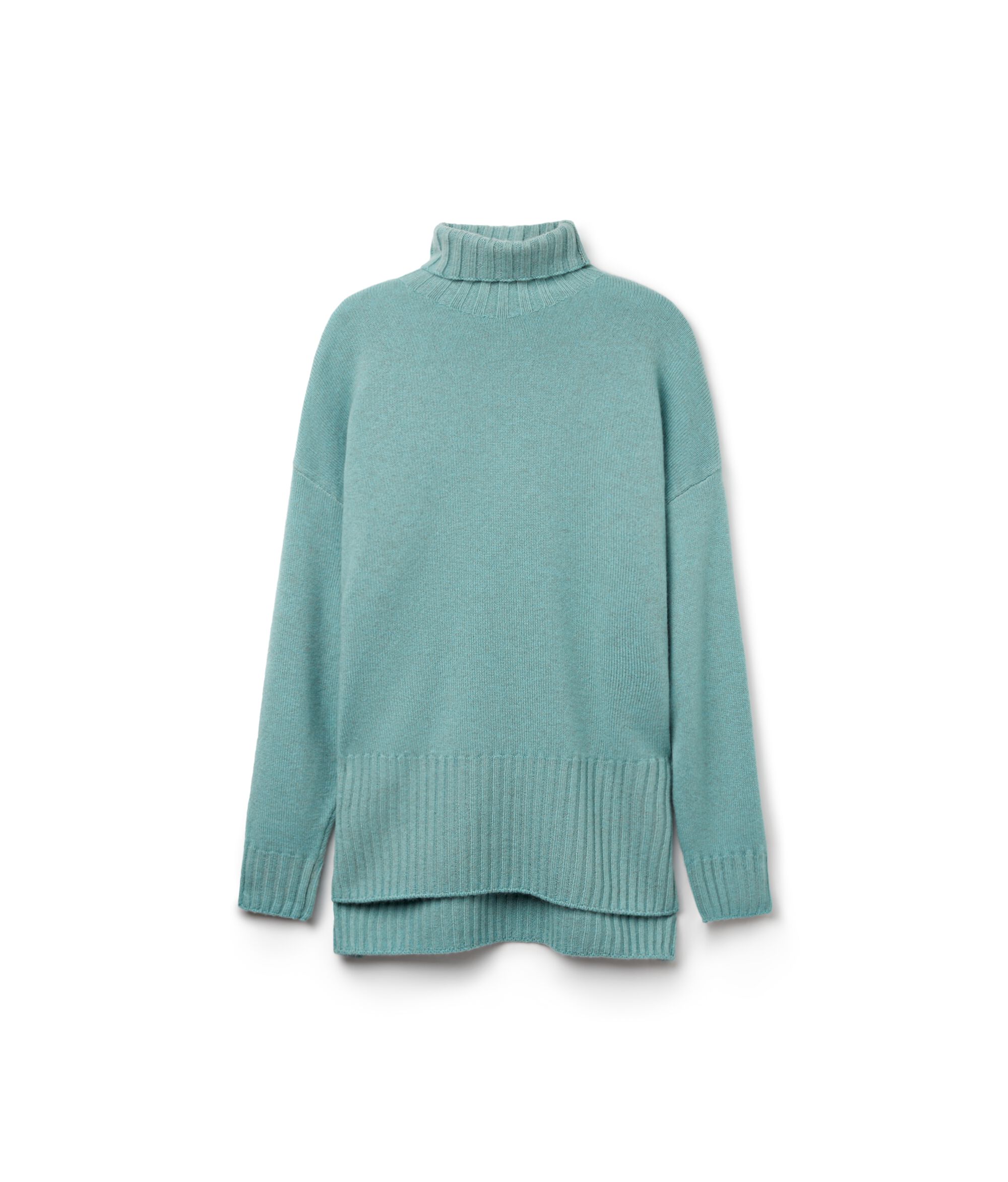 Jersey maxi de cuello vuelto de cashmere ultrasoft