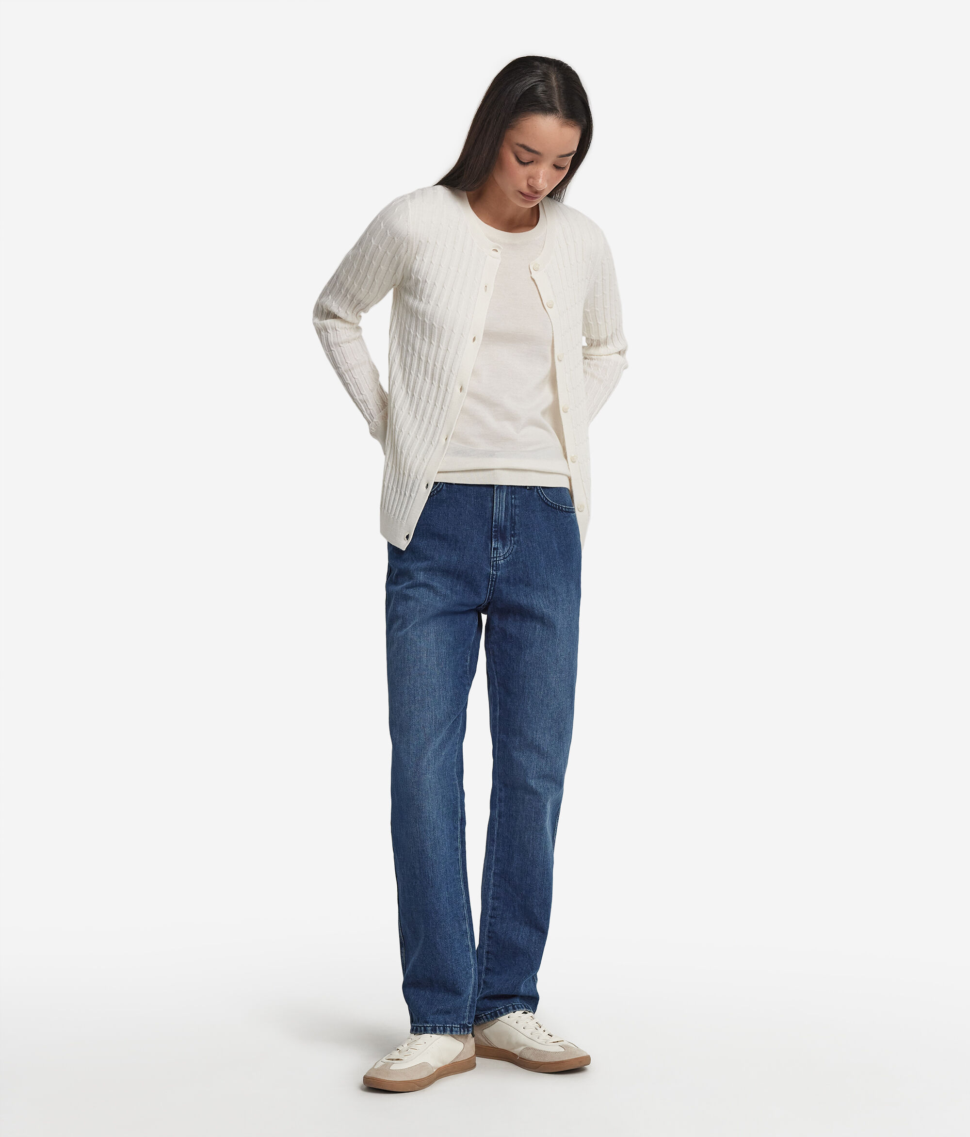 Saç Örgülü Ultrafine Cashmere Hırka