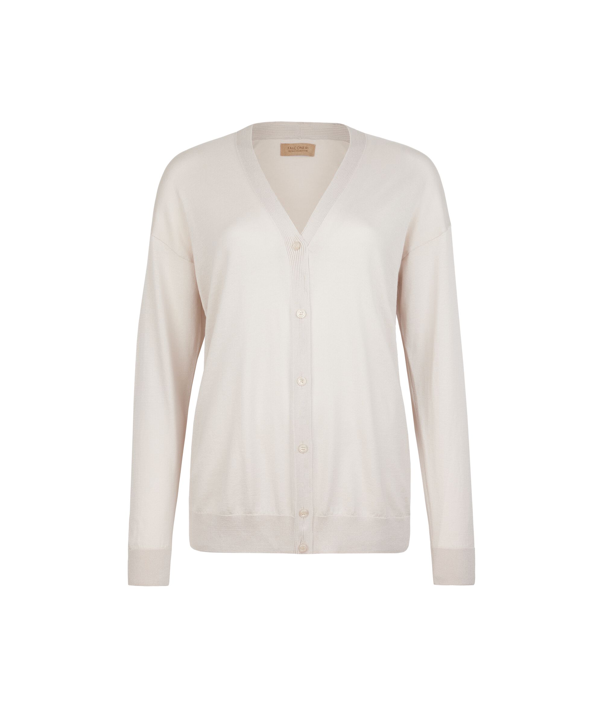 Gilet à manches longues en soie et coton Colore Sel