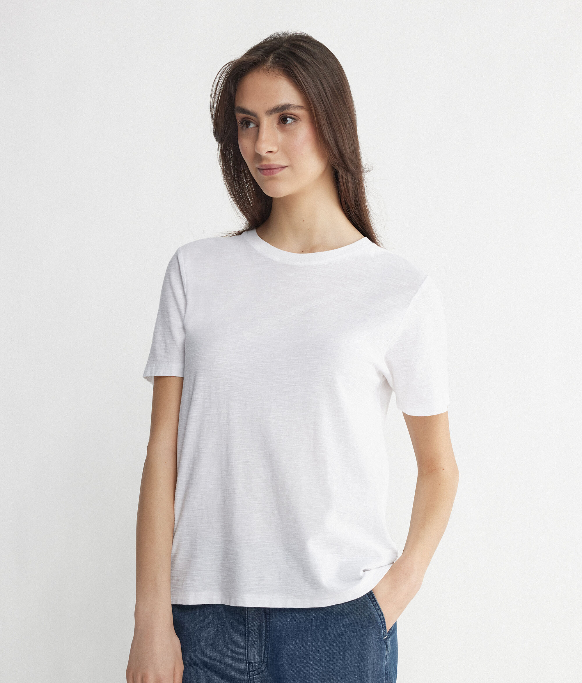 Short-Sleeved Round-Neck Cotton T-Shirt