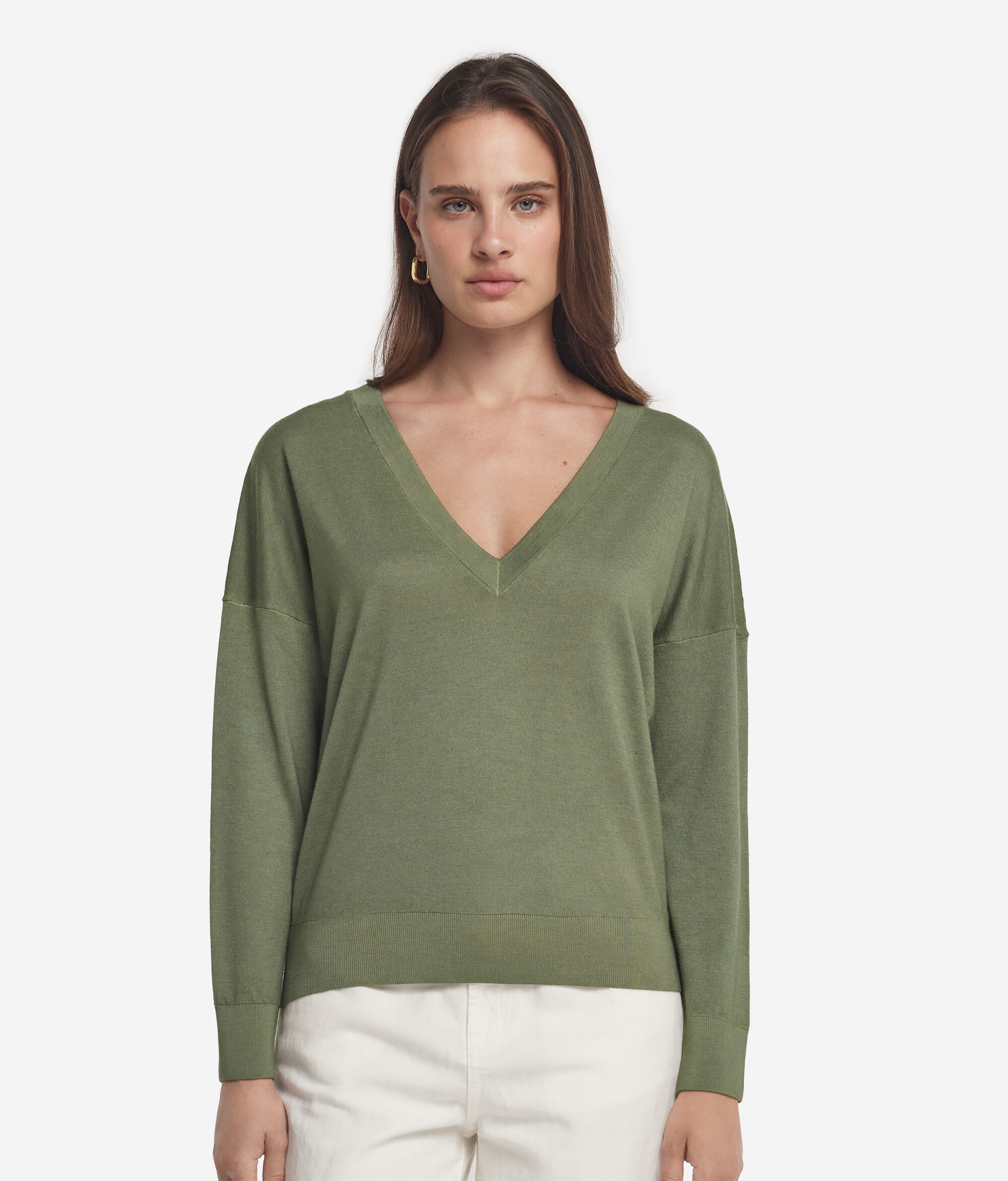 Ultrafine Cashmere Double V-Neck Jumper