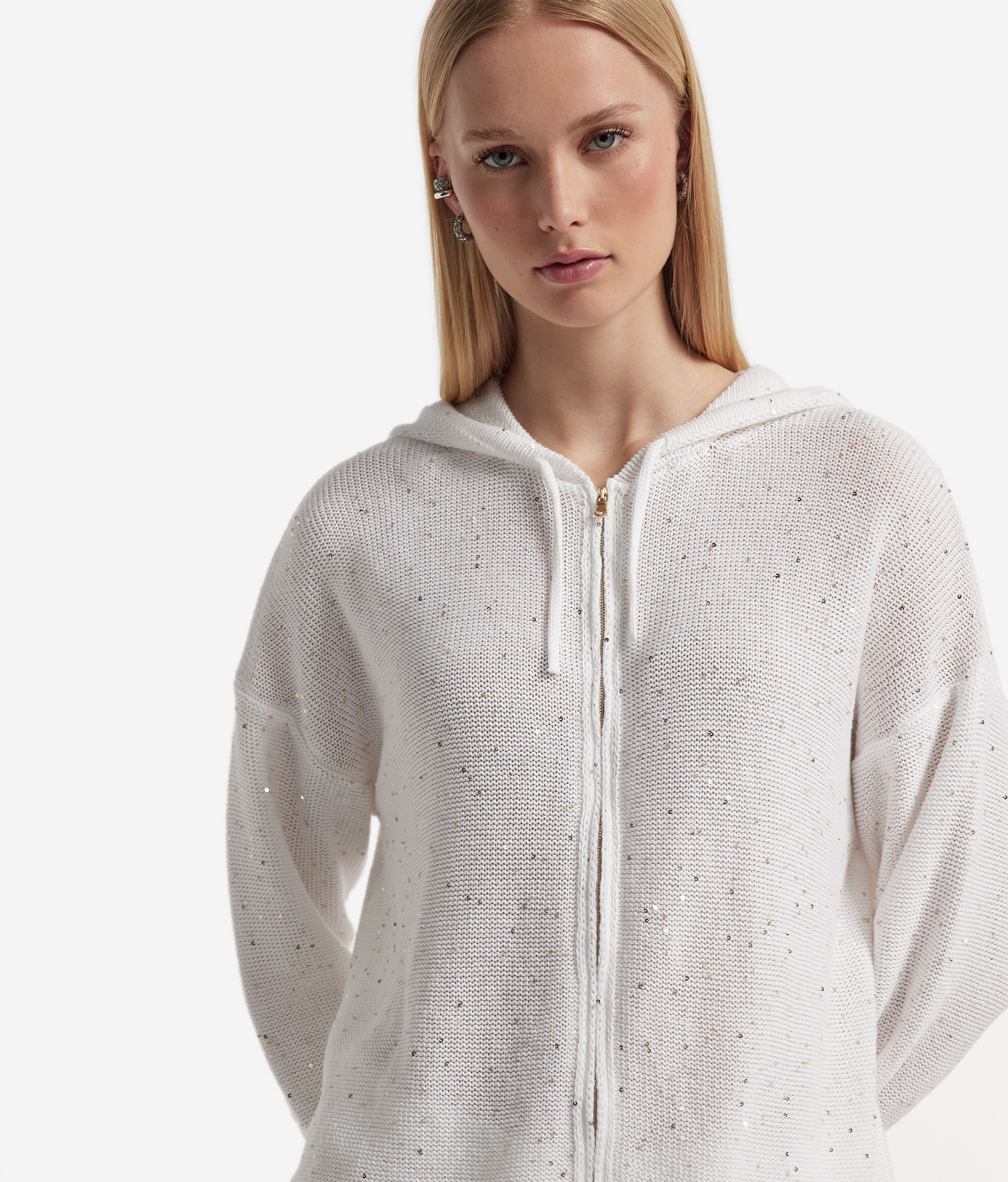 Micro-Sequin Hoodie