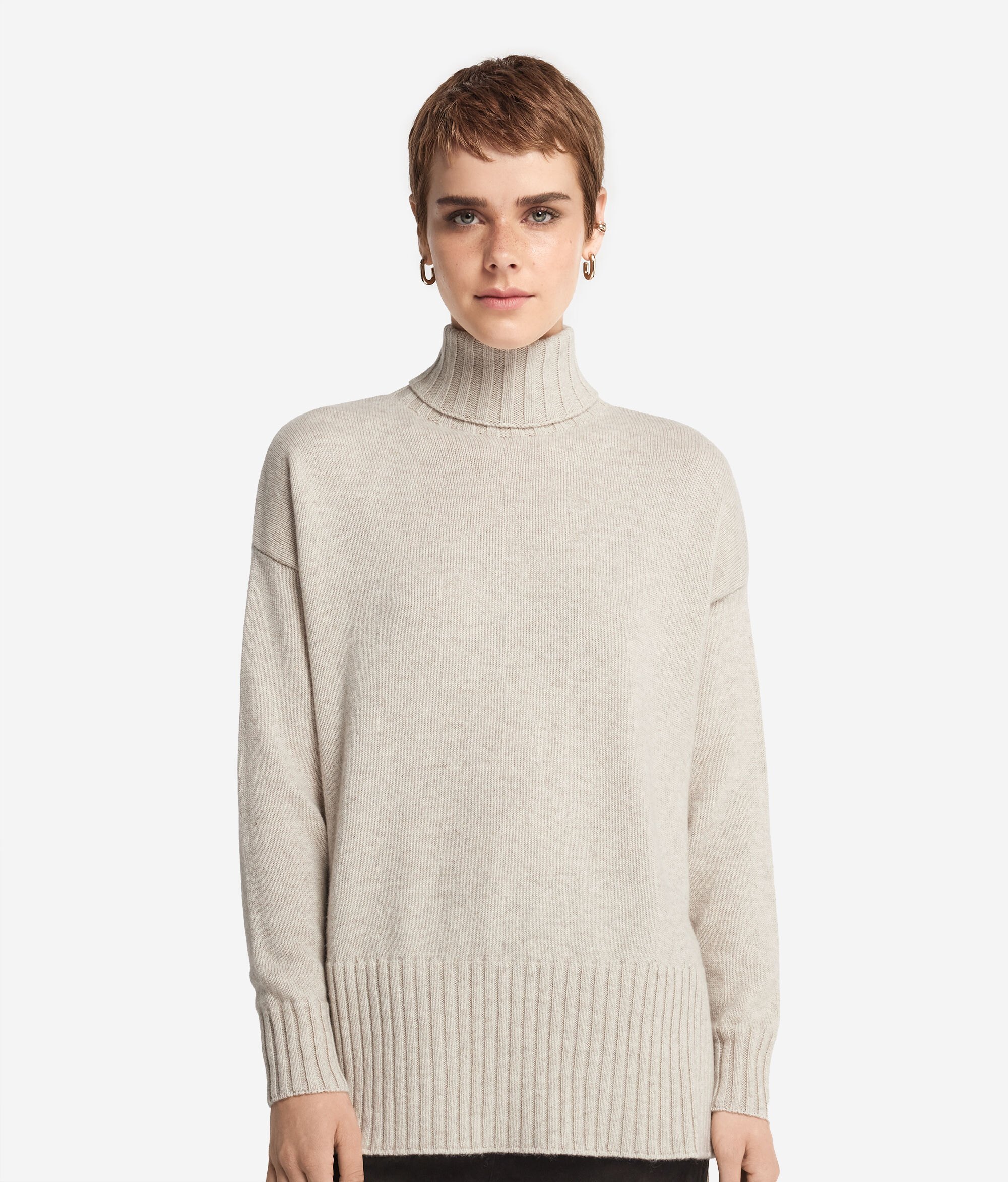 Jersei maxi de coll cigne de Cashmere Ultrasoft