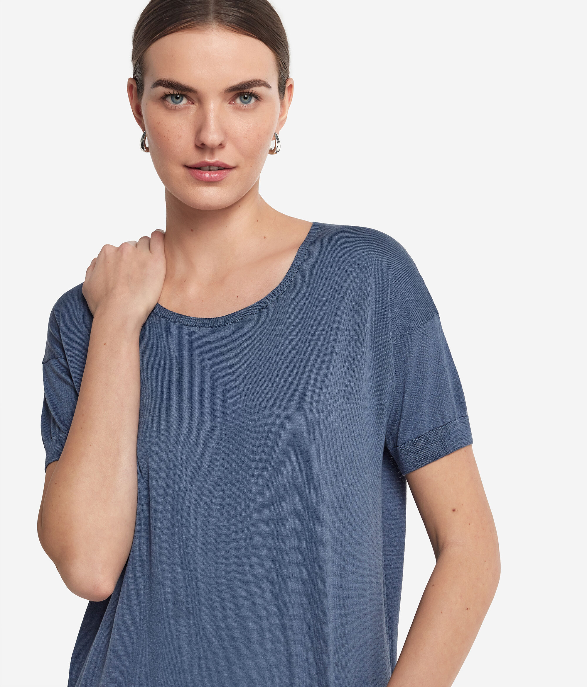 Silk and Cotton Round-Neck Jumper